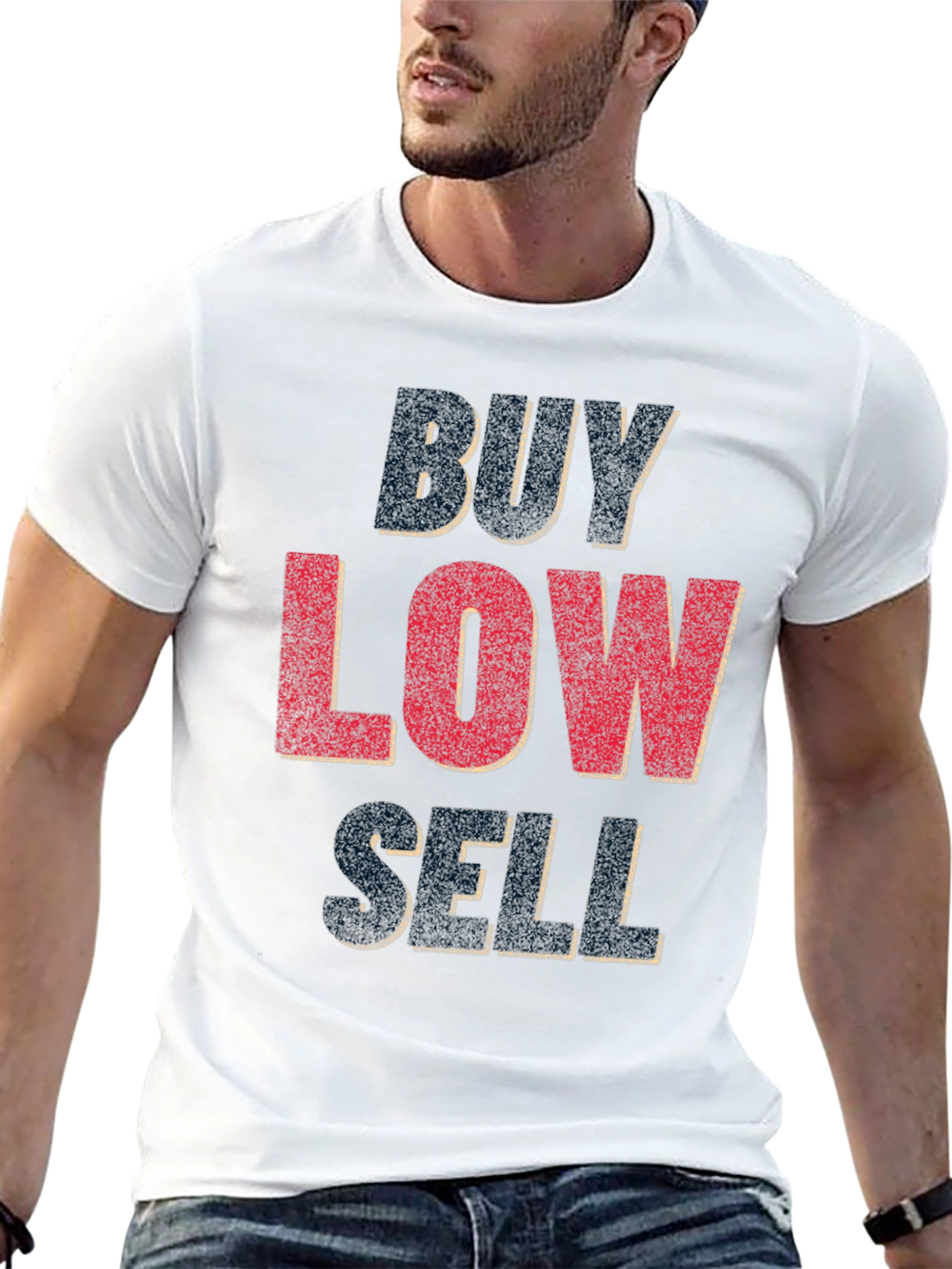 Black Buy Low Sell High Graphic T-Shirt view 13