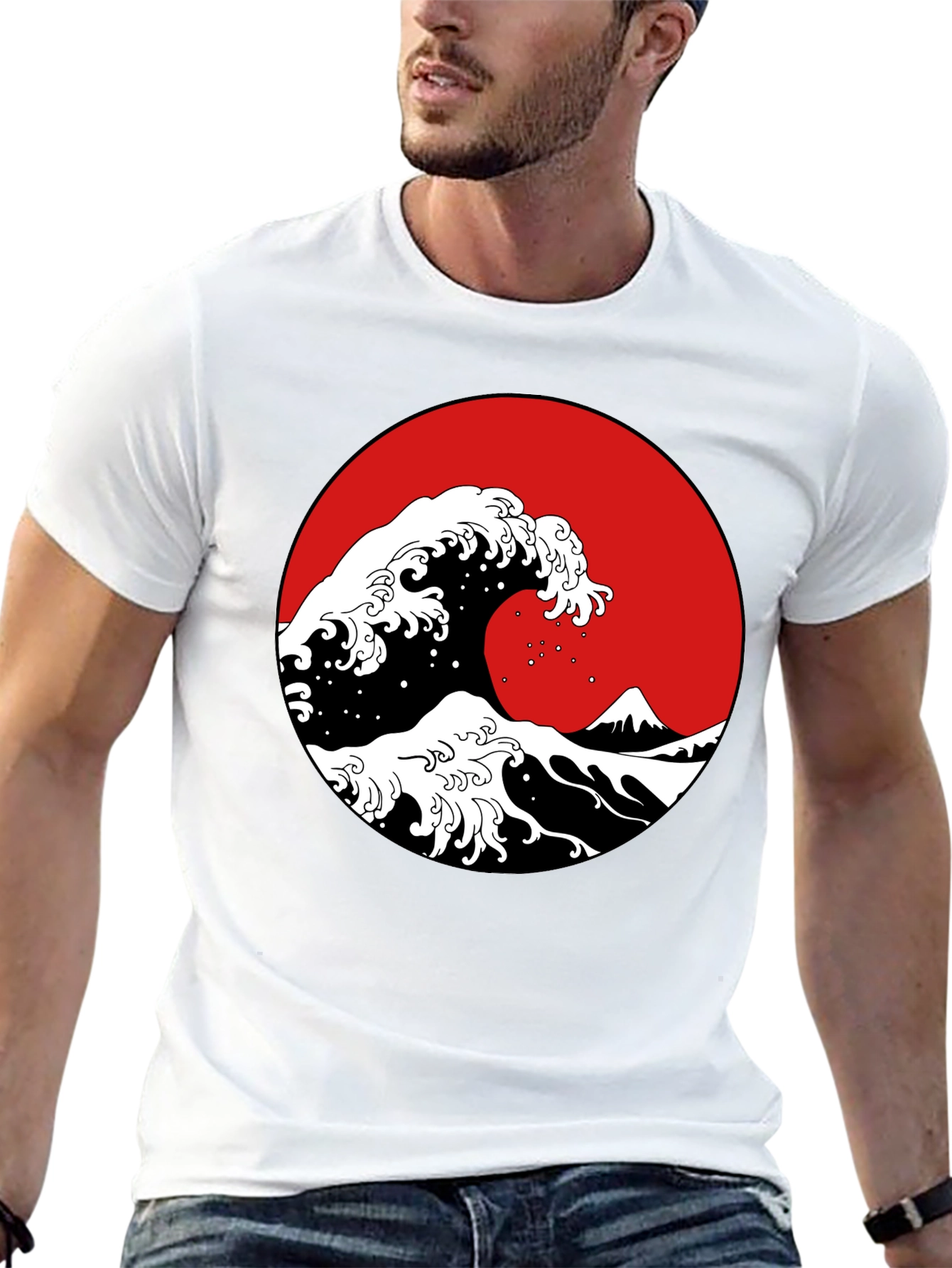 Black Great Wave Graphic Tee -  Classic Japanese Art view 13