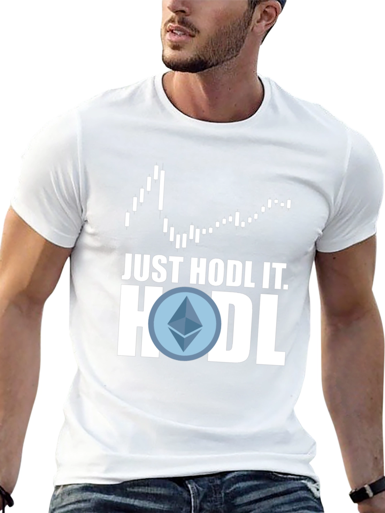 Black Just Hodl It! Crypto Tee view 13