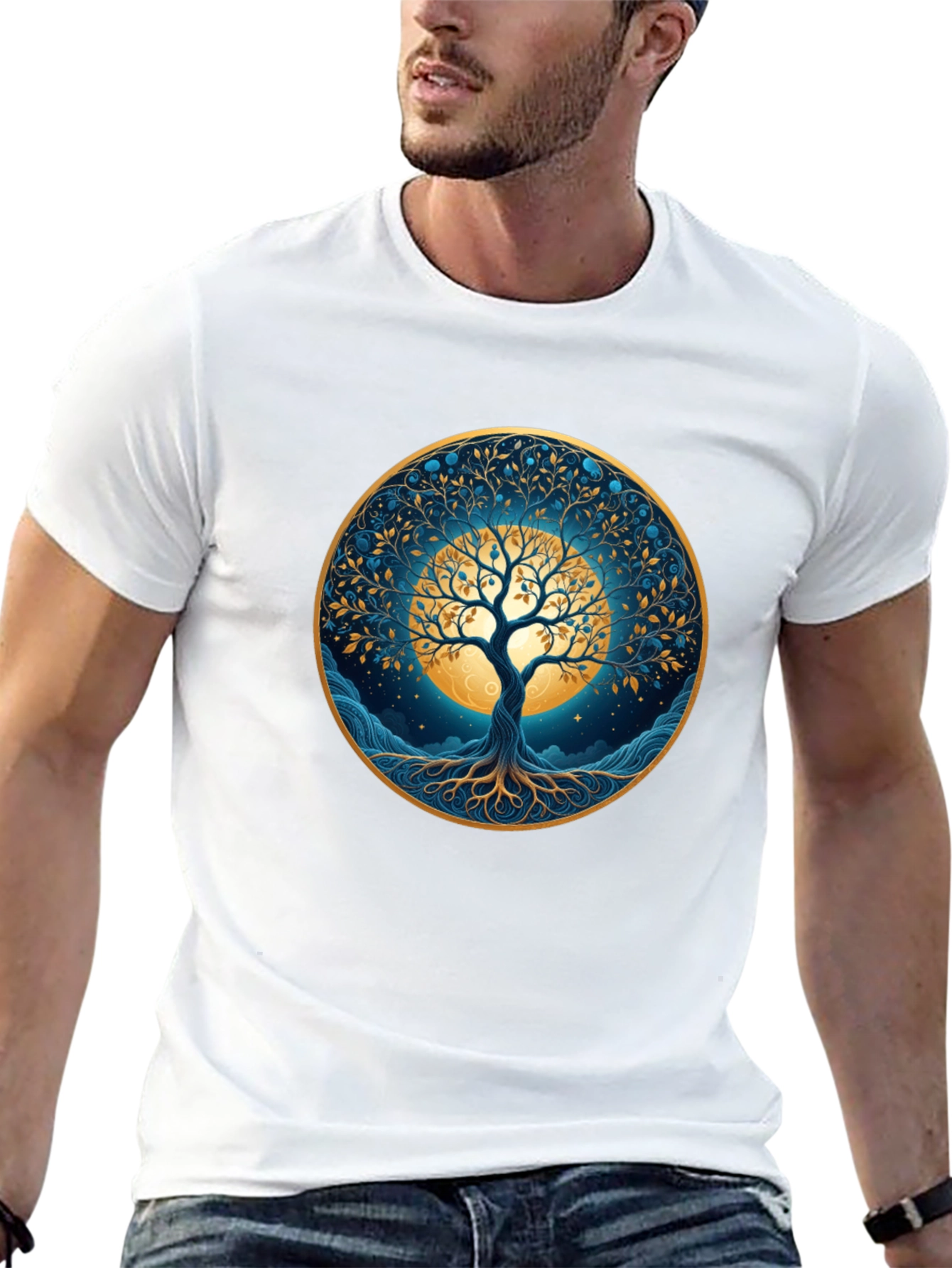 Black Tree of Life Black T-Shirt view 13