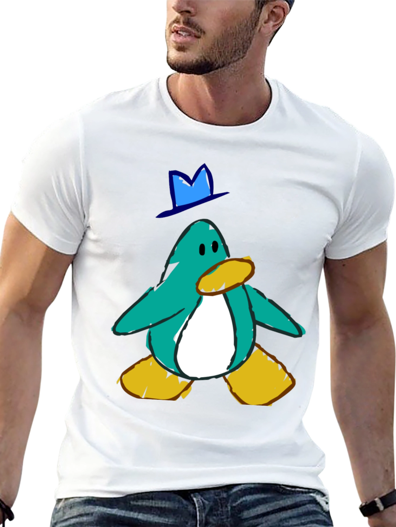 Black Penguin T-Shirt - Cartoon Perry the Platypus view 13