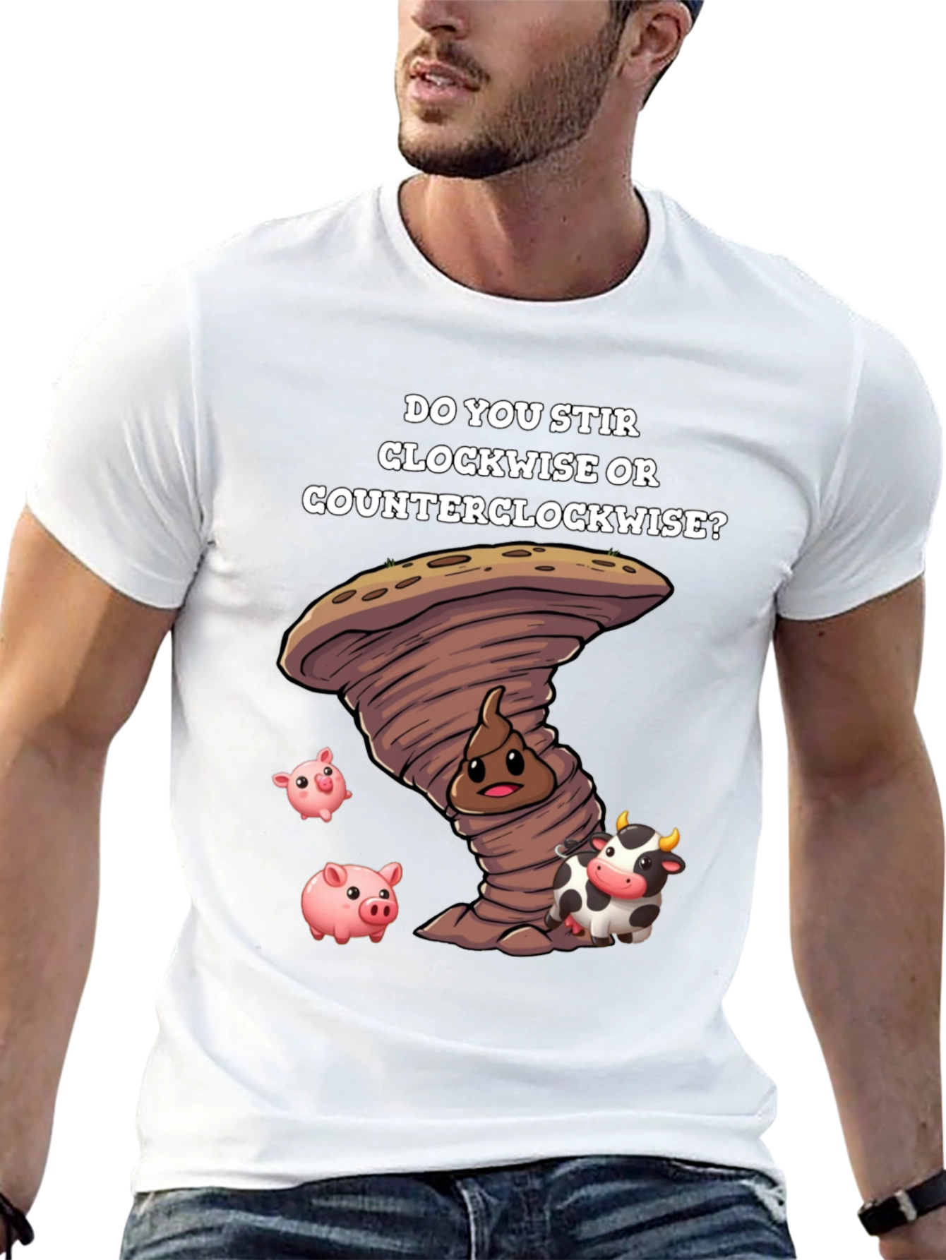 Black Do You Stir Clockwise T-Shirt view 13