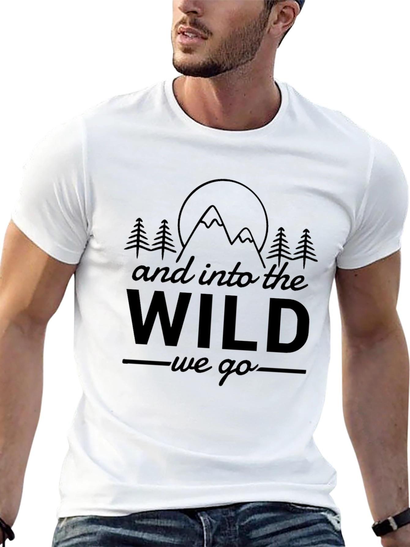 Black Into the Wild Graphic Tee view 13