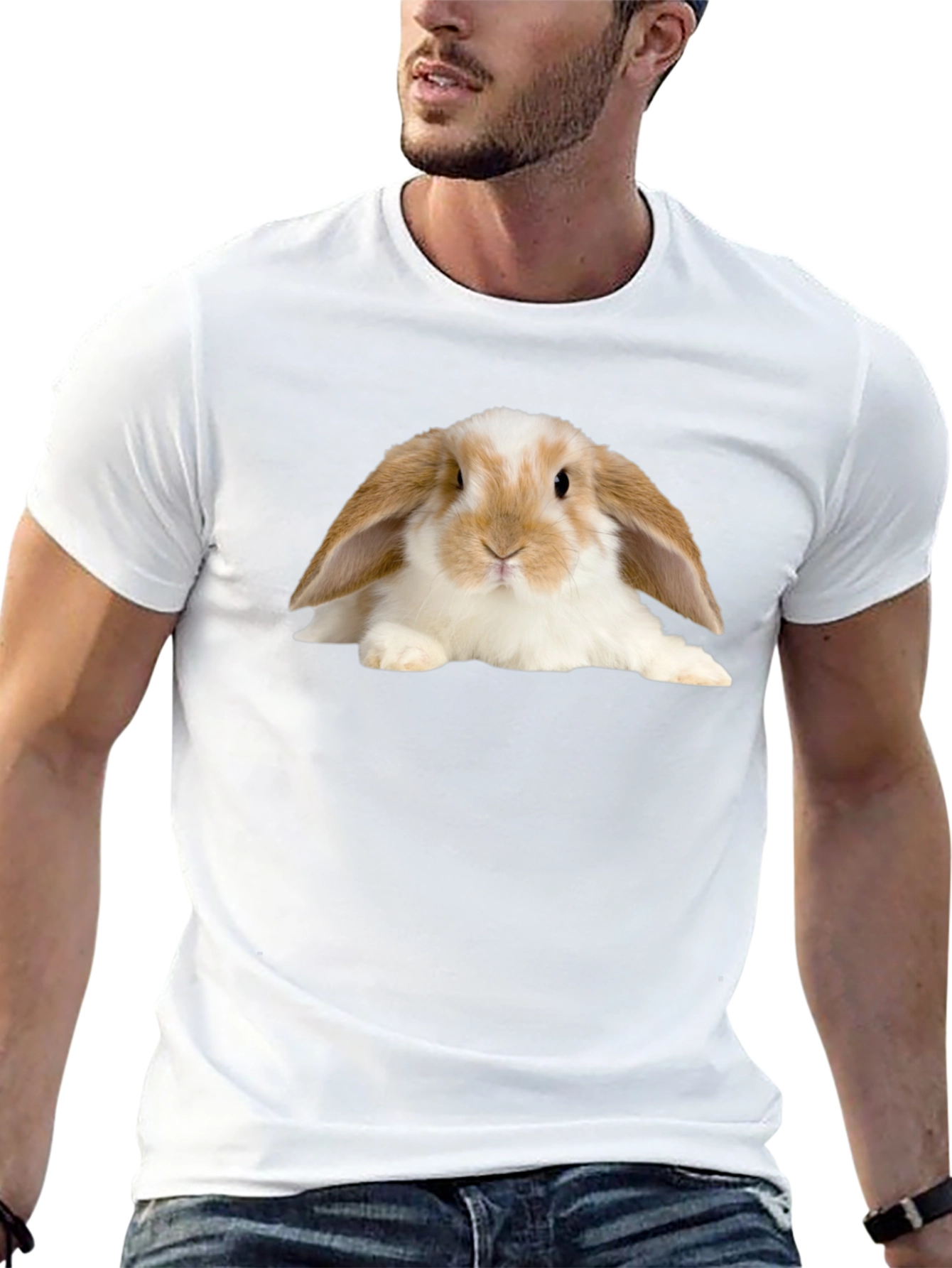 Black Bunny Graphic T-Shirt - Cute Rabbit Tee view 13
