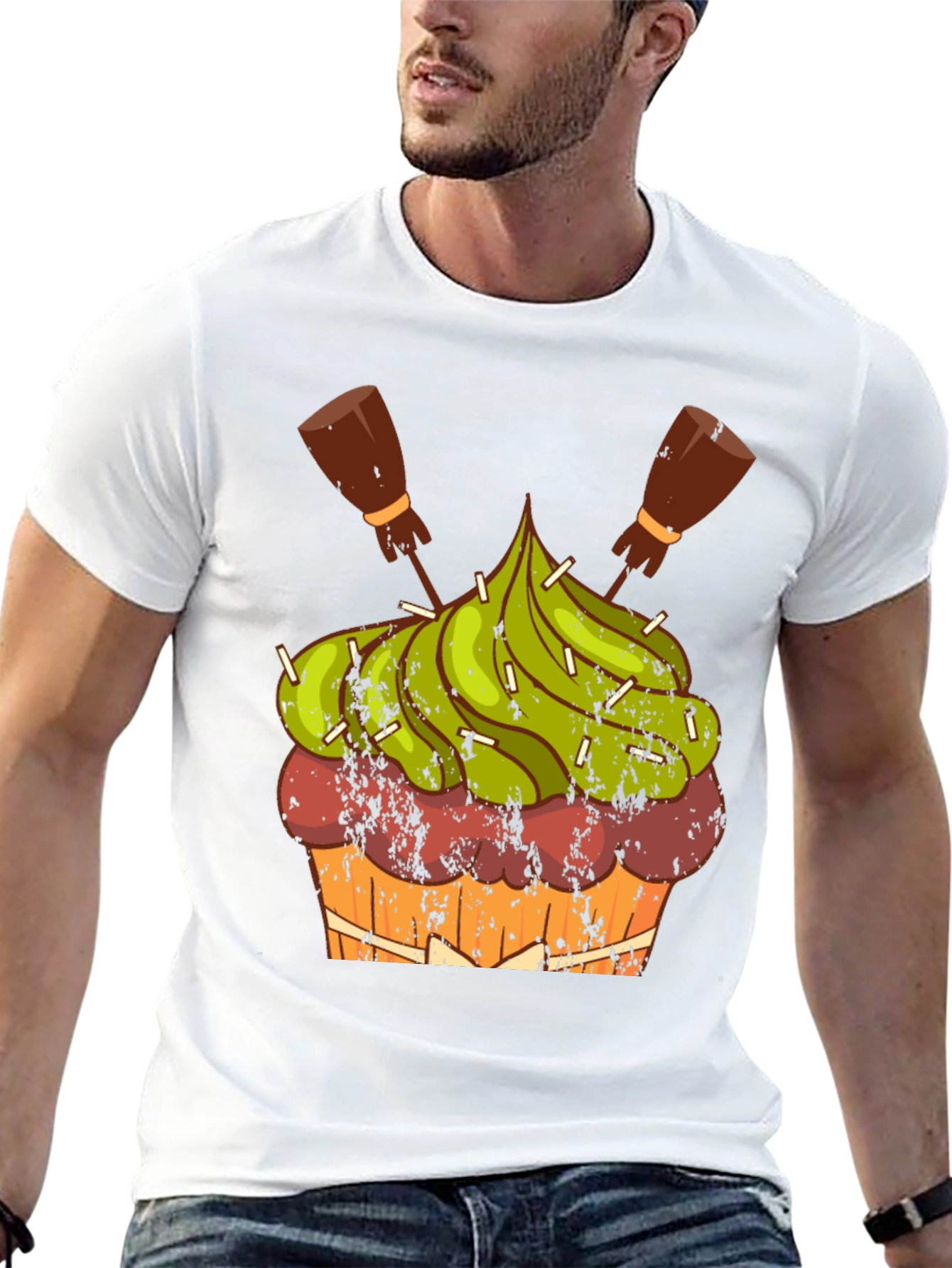 Black Cupcake Graphic Tee - Black view 13