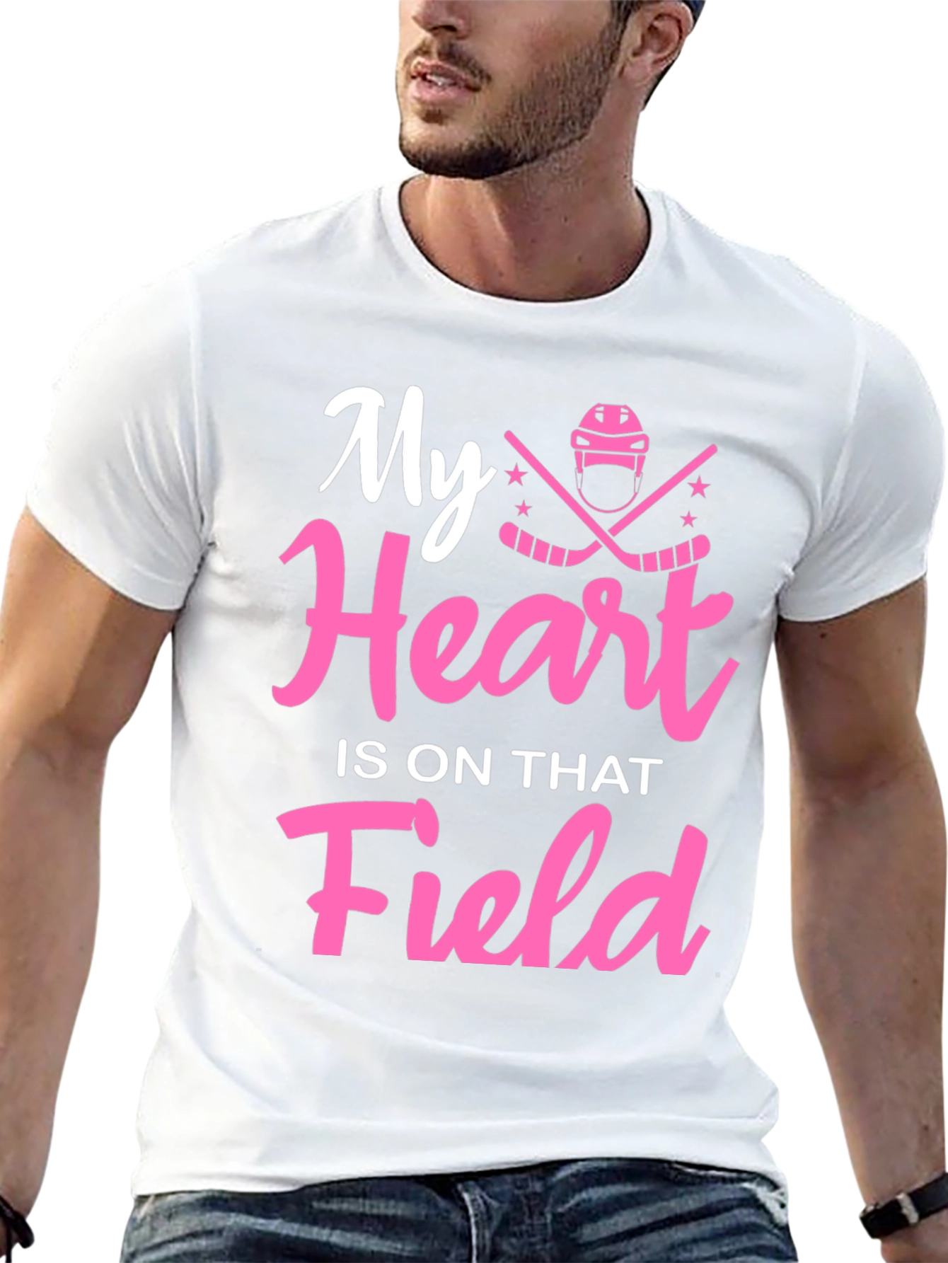 Black My Heart Is On That Field Hockey T-Shirt view 13