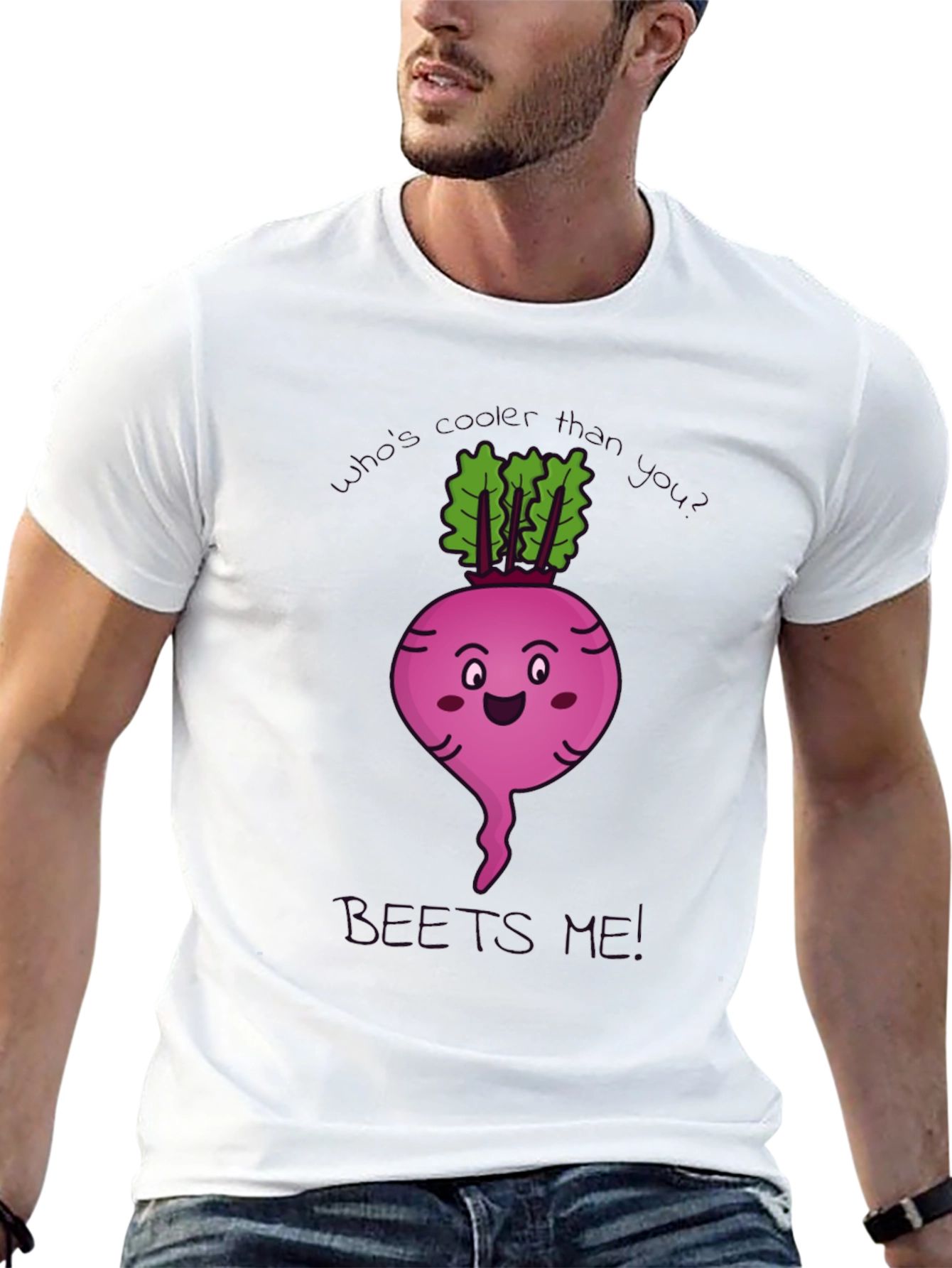 Funny Beetroot Cartoon T-Shirt - What's Cooler Than Beets Me - 13