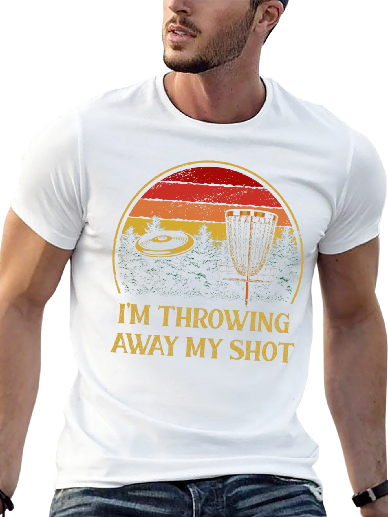 Black I'm Throwing Away My Shot Disc Golf T-Shirt view 13