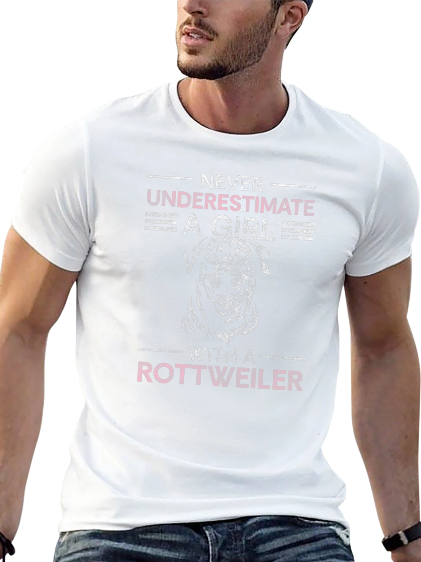 Black Never Underestimate A Girl Rottweiler T-Shirt view 13