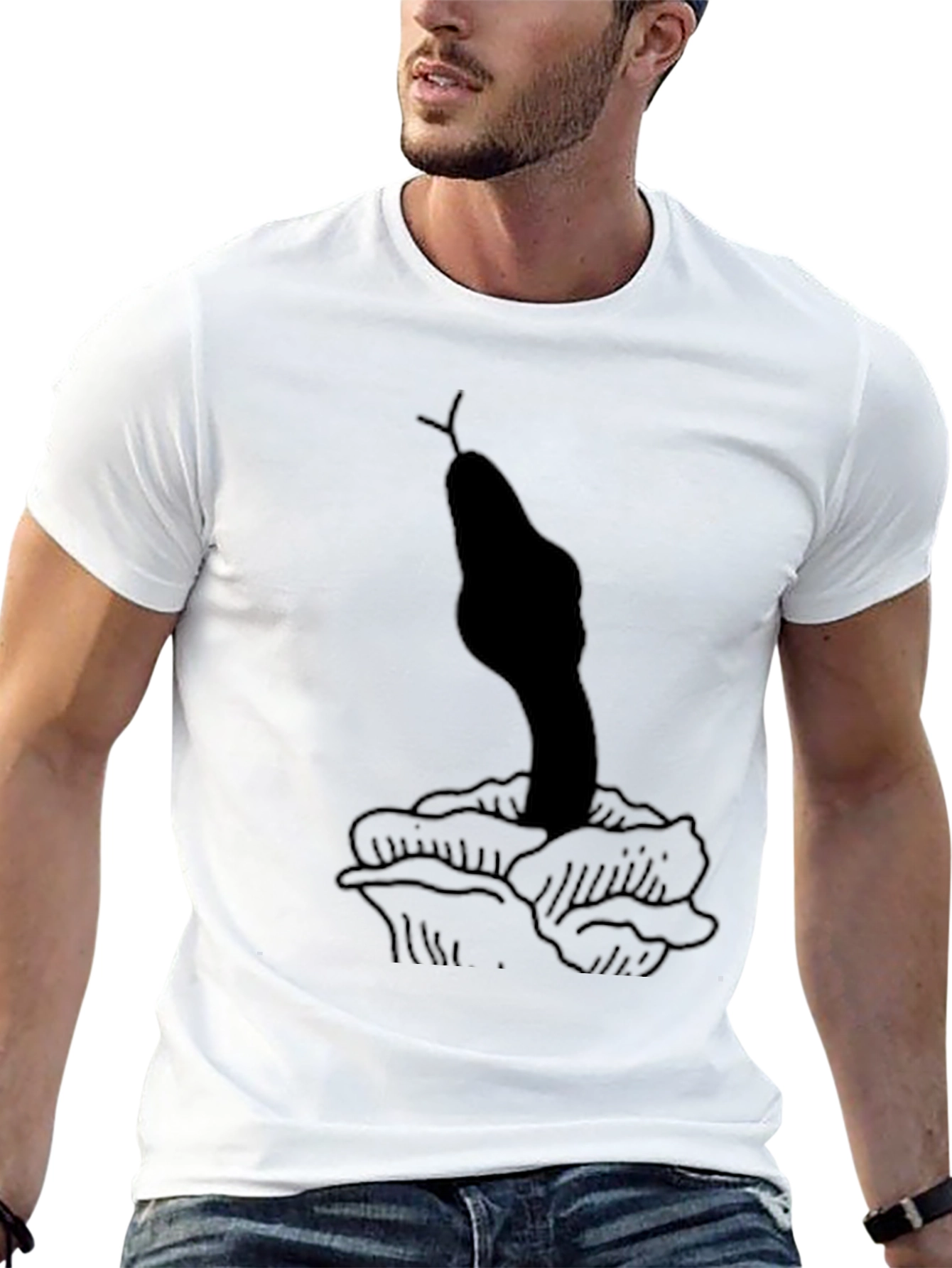 Black Snake & Rose Graphic T-Shirt - Unisex Black Tee view 13