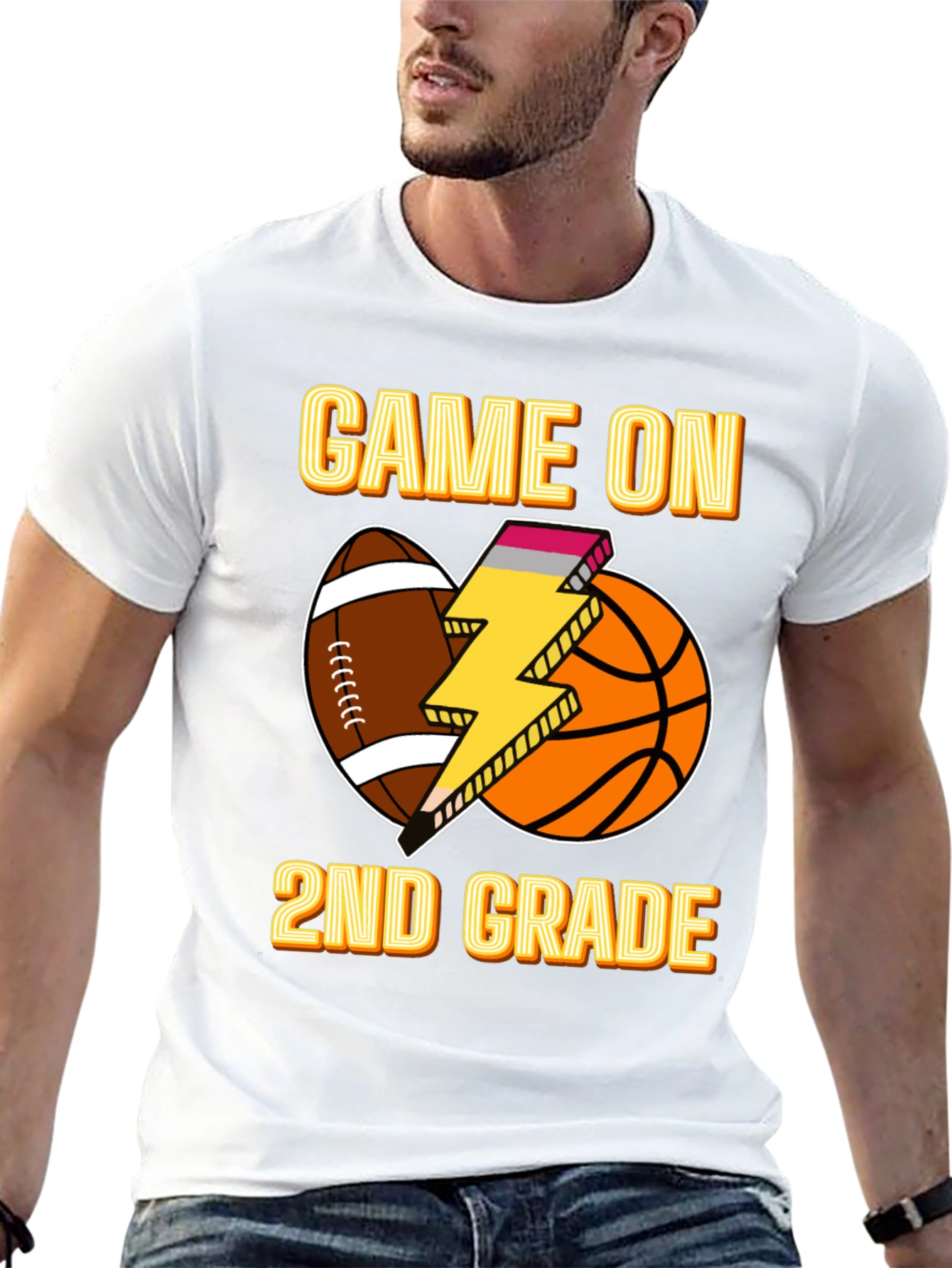 Black Game On 2nd Grade T-Shirt view 13