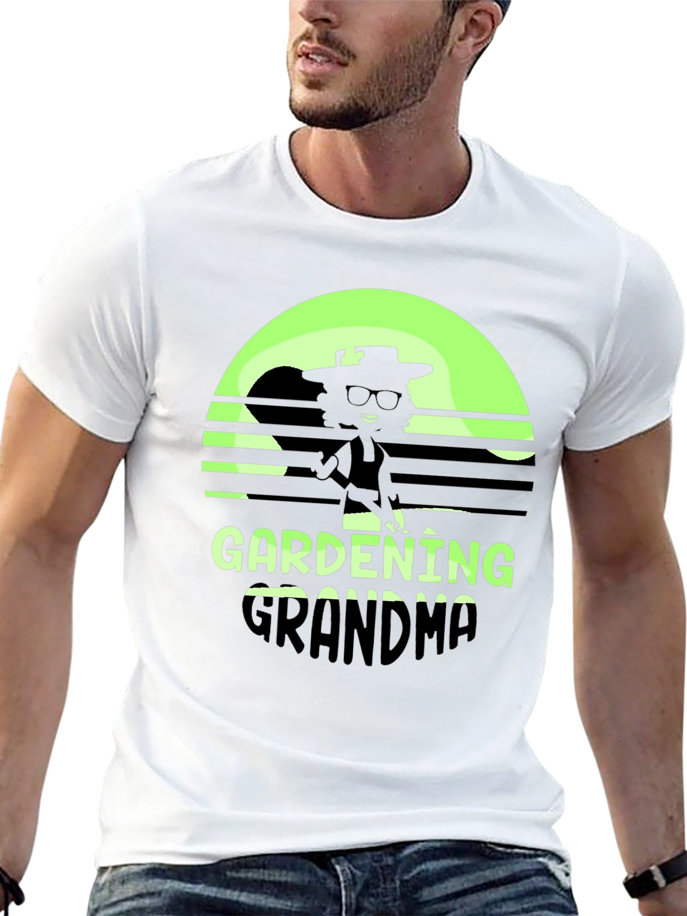 Black Gardening Grandma T-Shirt - Retro Style view 13