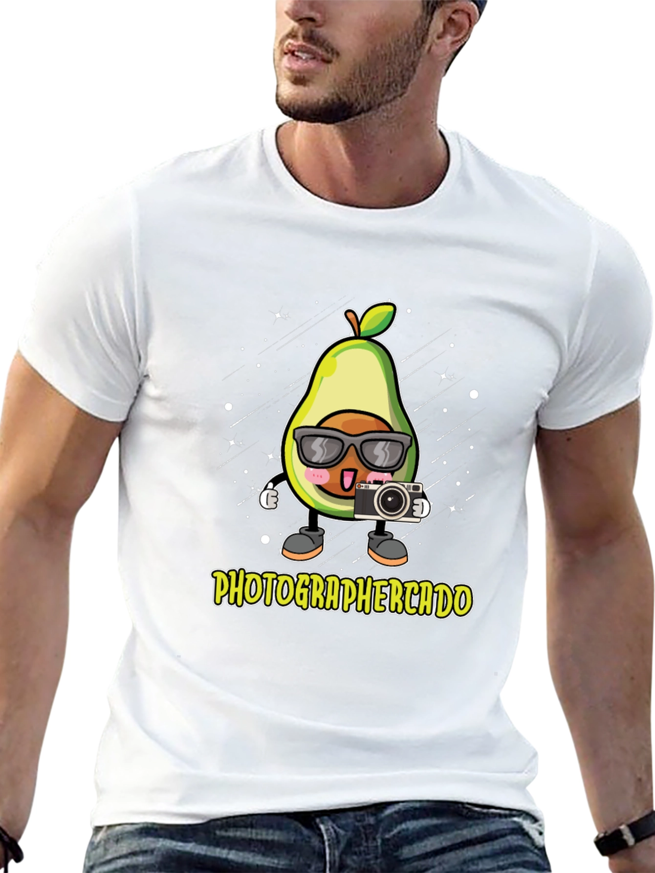 Black Photographer Avocado Graphic Tee view 13