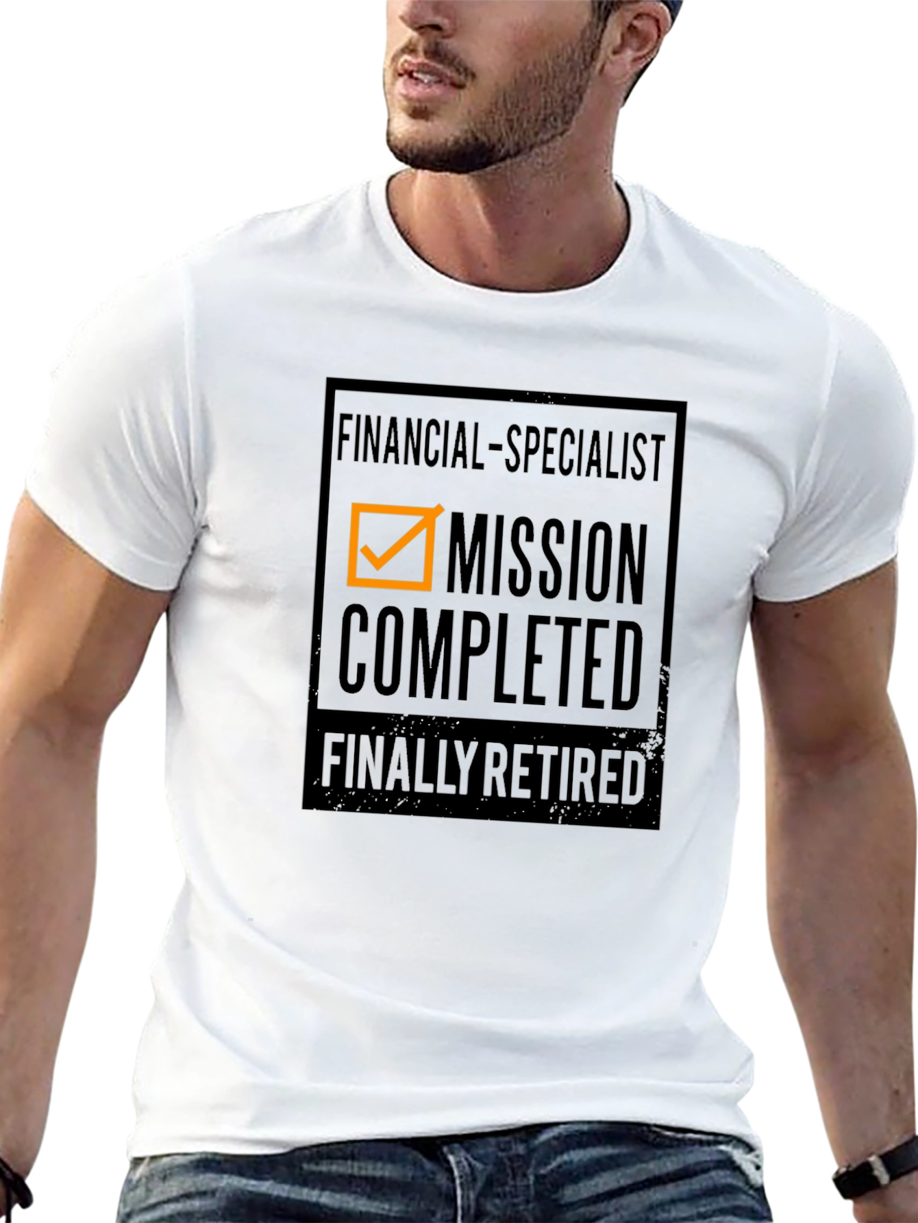 Black Financial Specialist Mission Completed Retired T-Shirt view 13