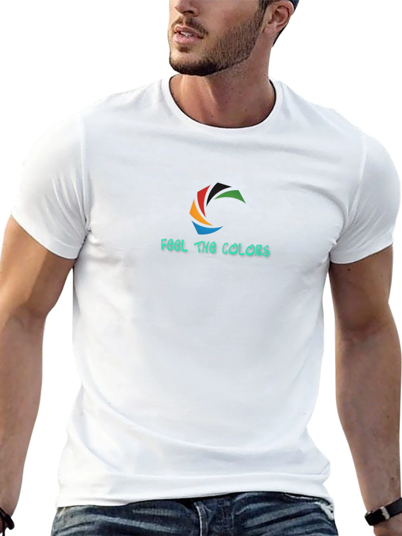 Black Feel the Colors Graphic T-Shirt - Black view 13