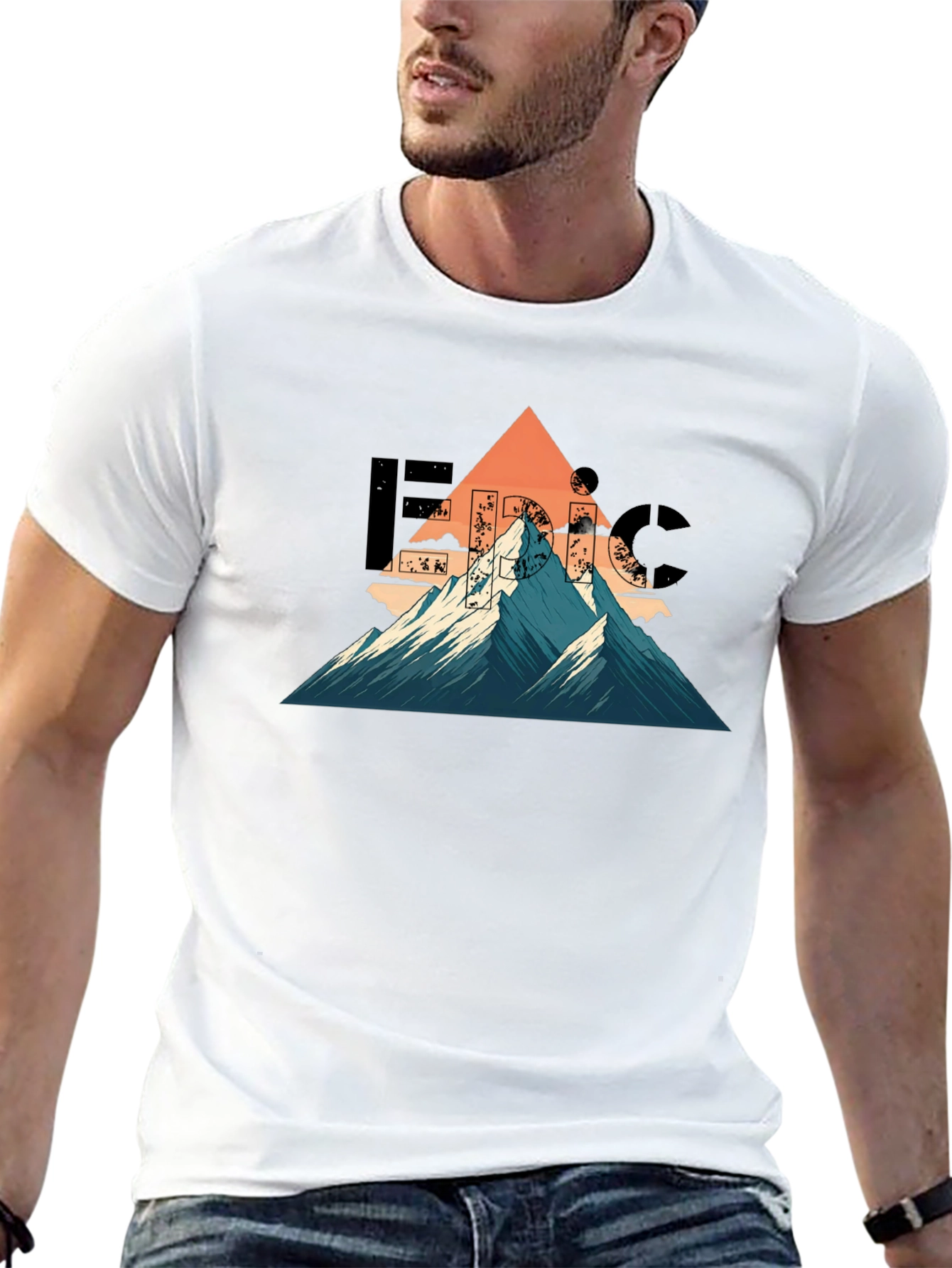 Black Epic Mountain Graphic T-Shirt - Adventure Ready view 13