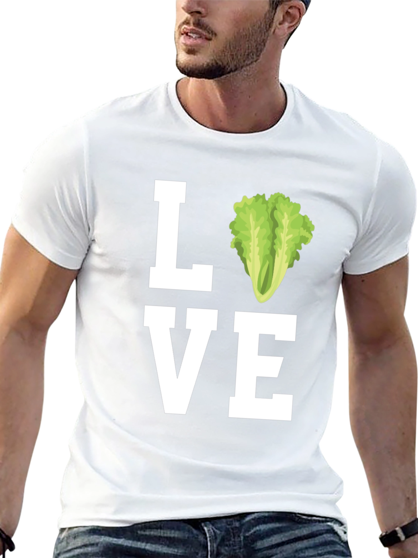 Black Love Lettuce T-Shirt - Funny Vegetarian Tee view 13