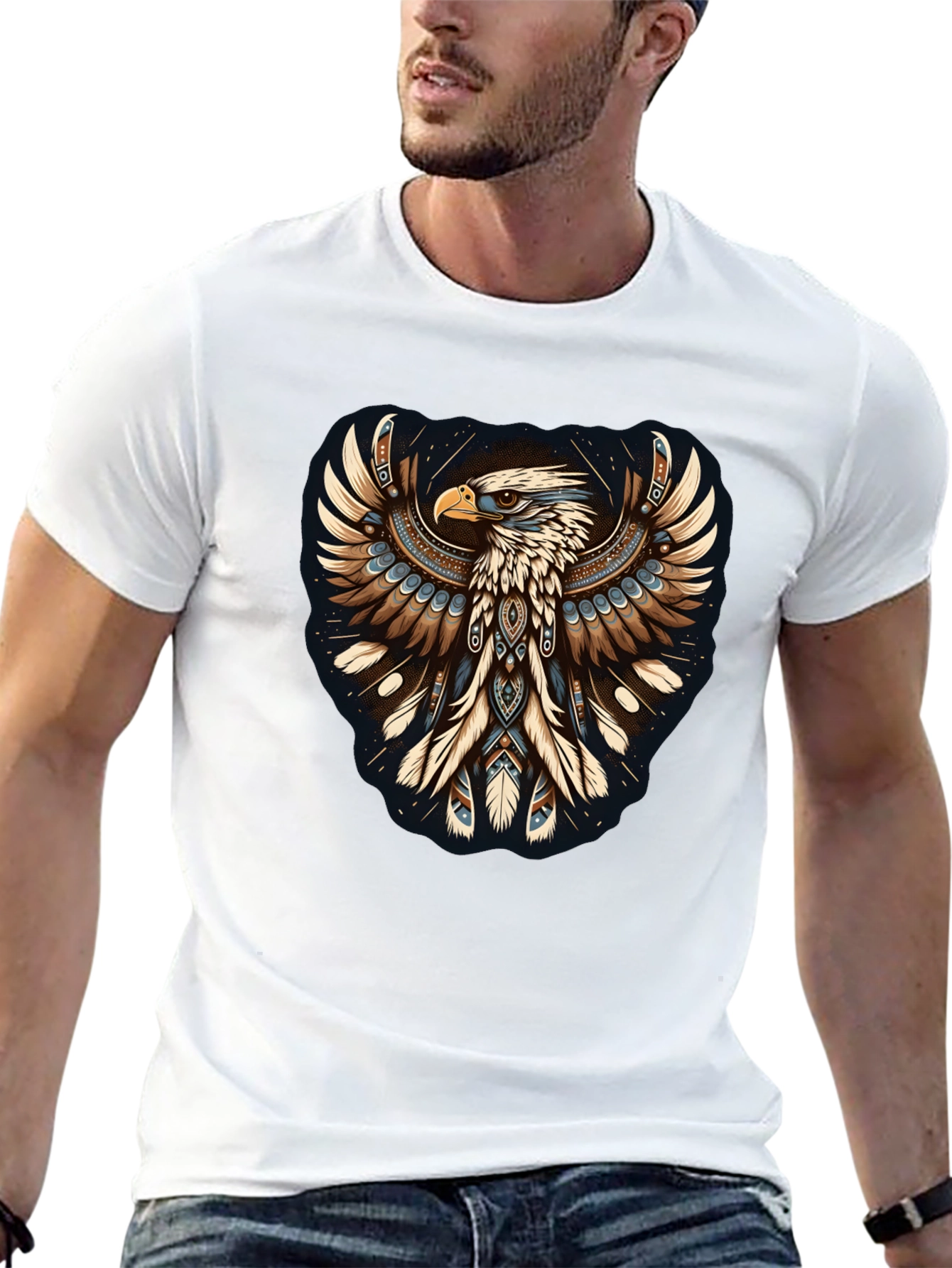 Black Eagle Graphic Tee - Mens Black T-Shirt view 13