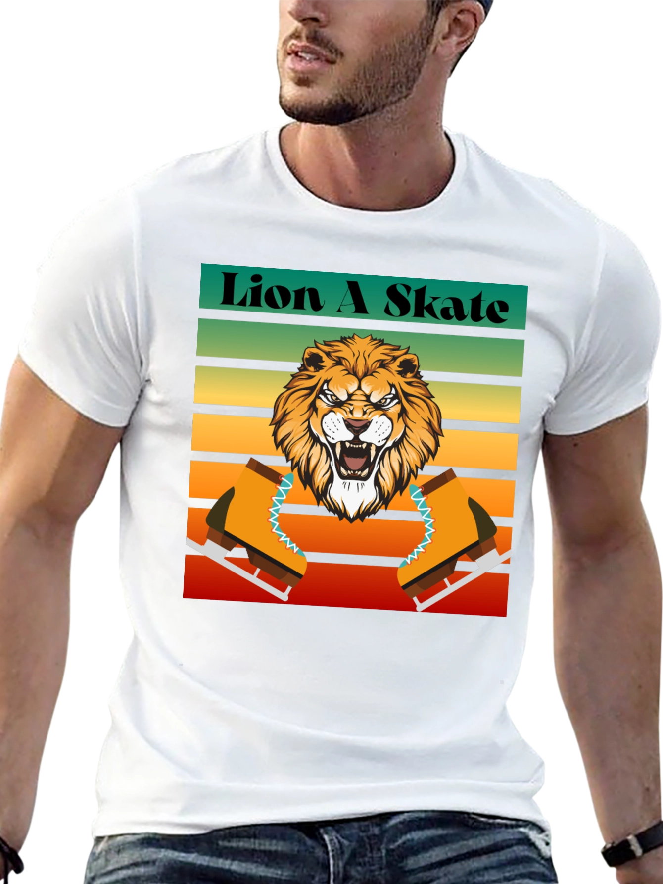 Black Lion A Skate Graphic T-Shirt view 13