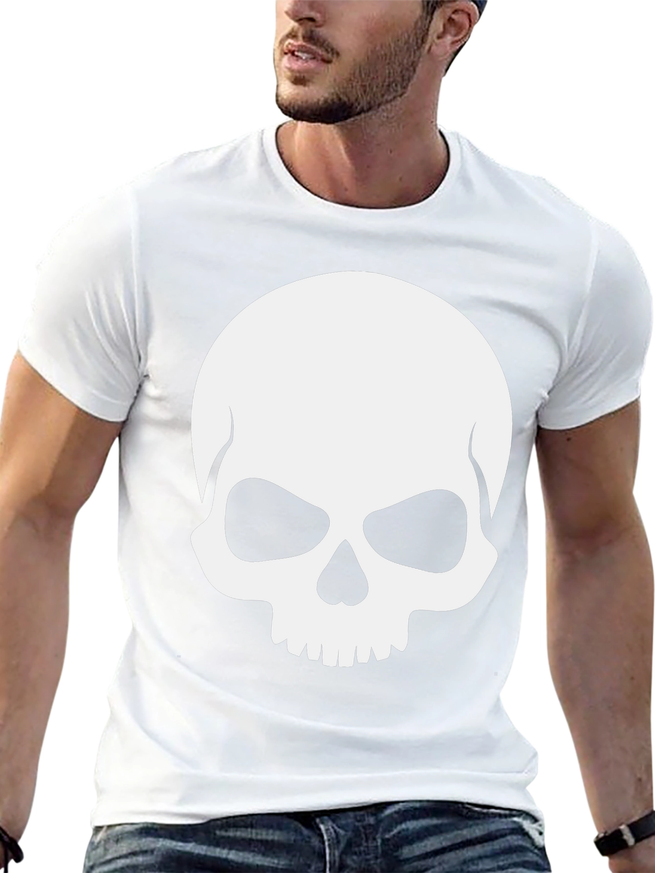 Black Skull Graphic Black T-Shirt view 13