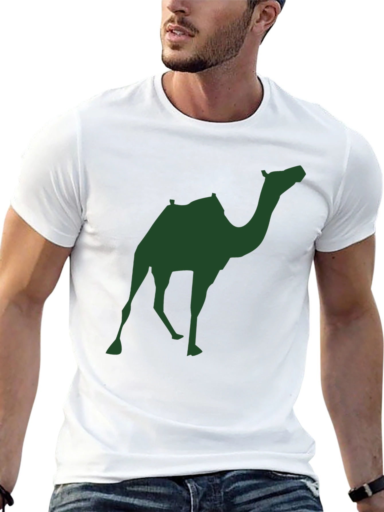 Black Camel Silhouette Graphic Tee - Men's Black T-Shirt view 13