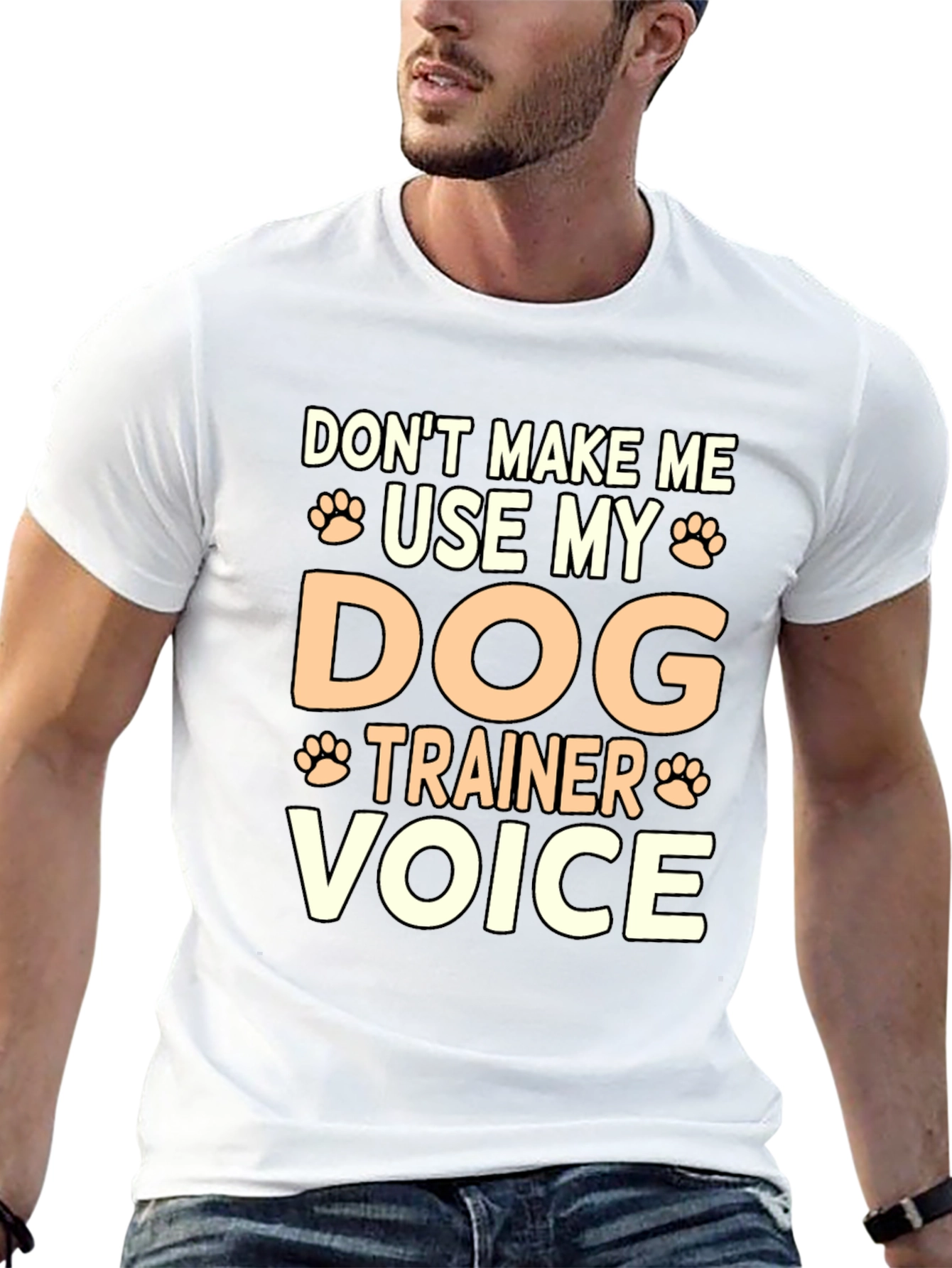 Black Dog Trainer Voice Graphic Tee - Funny Dog Lover Gift view 13