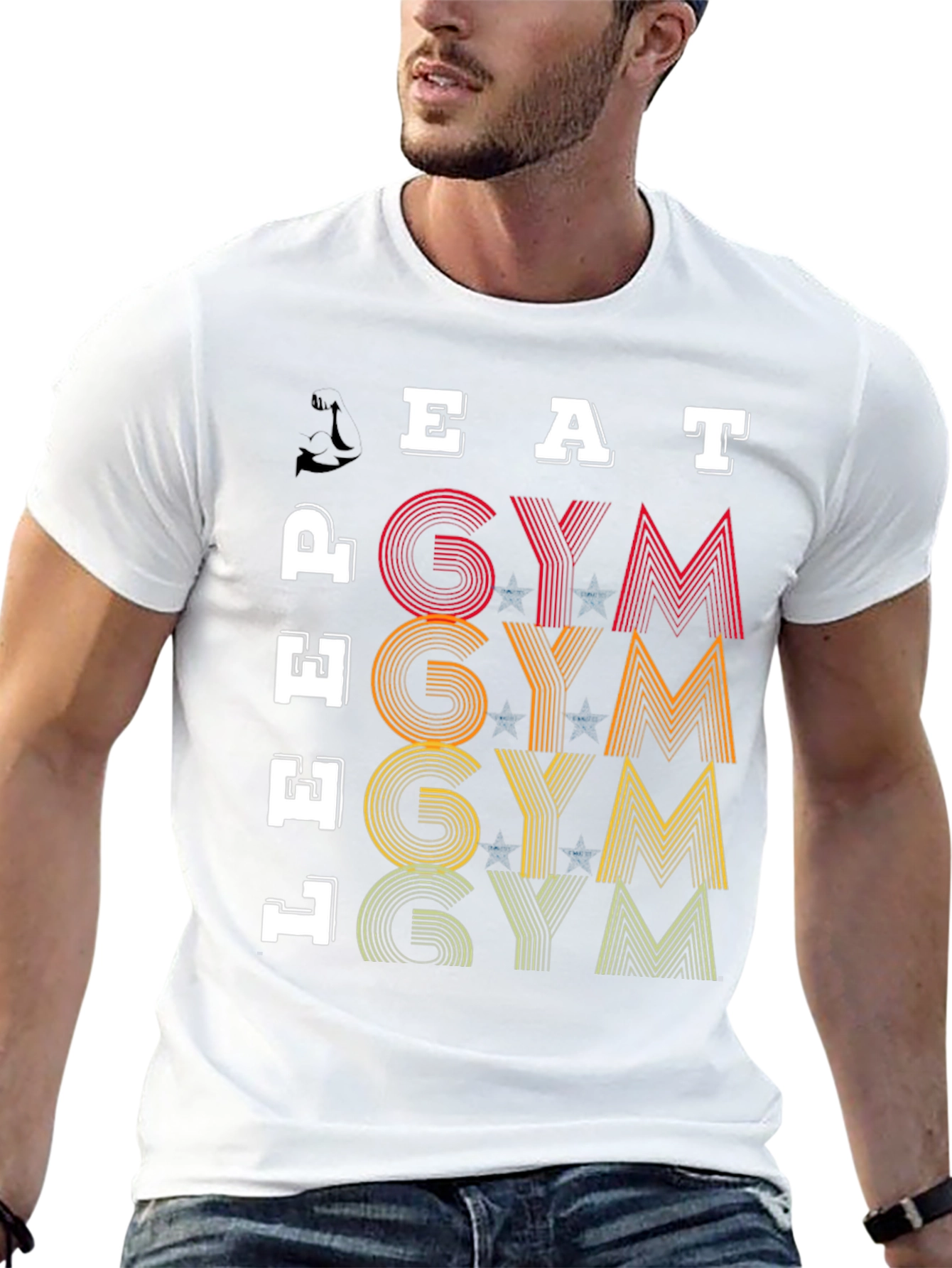 Black Eat, Lift, Gym T-Shirt - Fitness Motivation Tee view 13