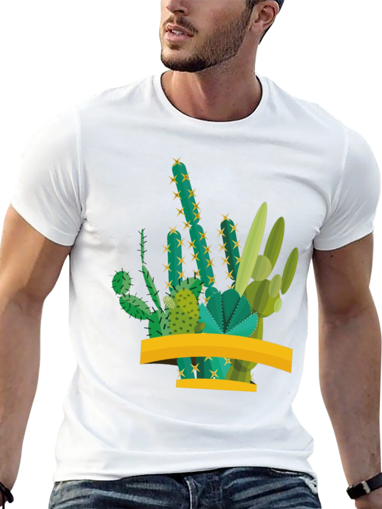 Black Cactus Graphic Tee - Trendy Desert Style view 13