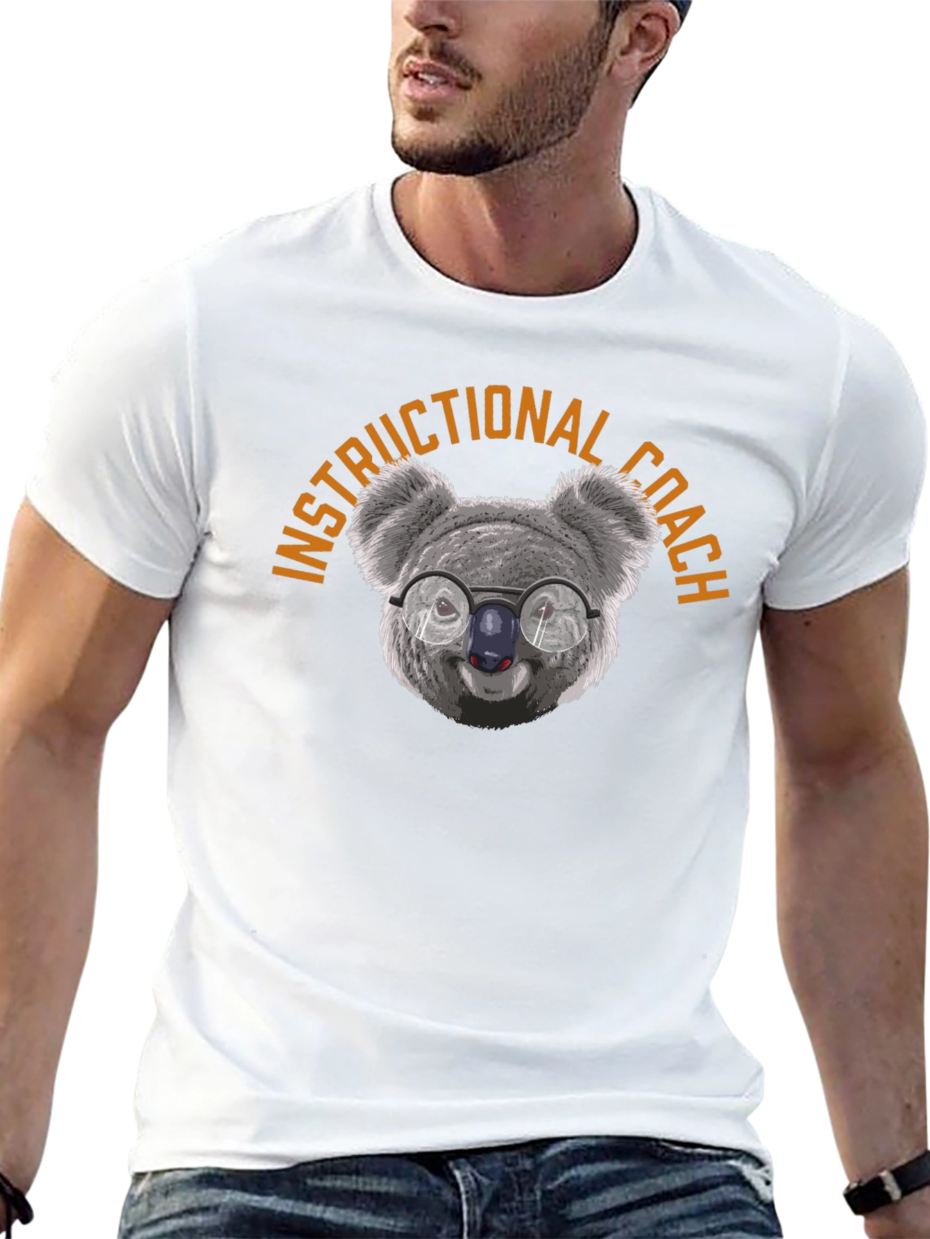 Black Instructional Coach Koala T-Shirt view 13