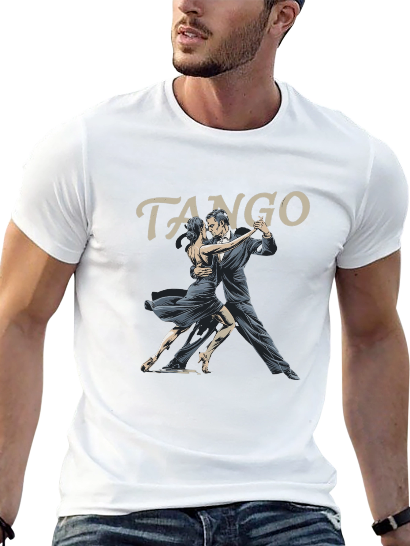 Black Tango Dancer Graphic T-Shirt - Black view 13