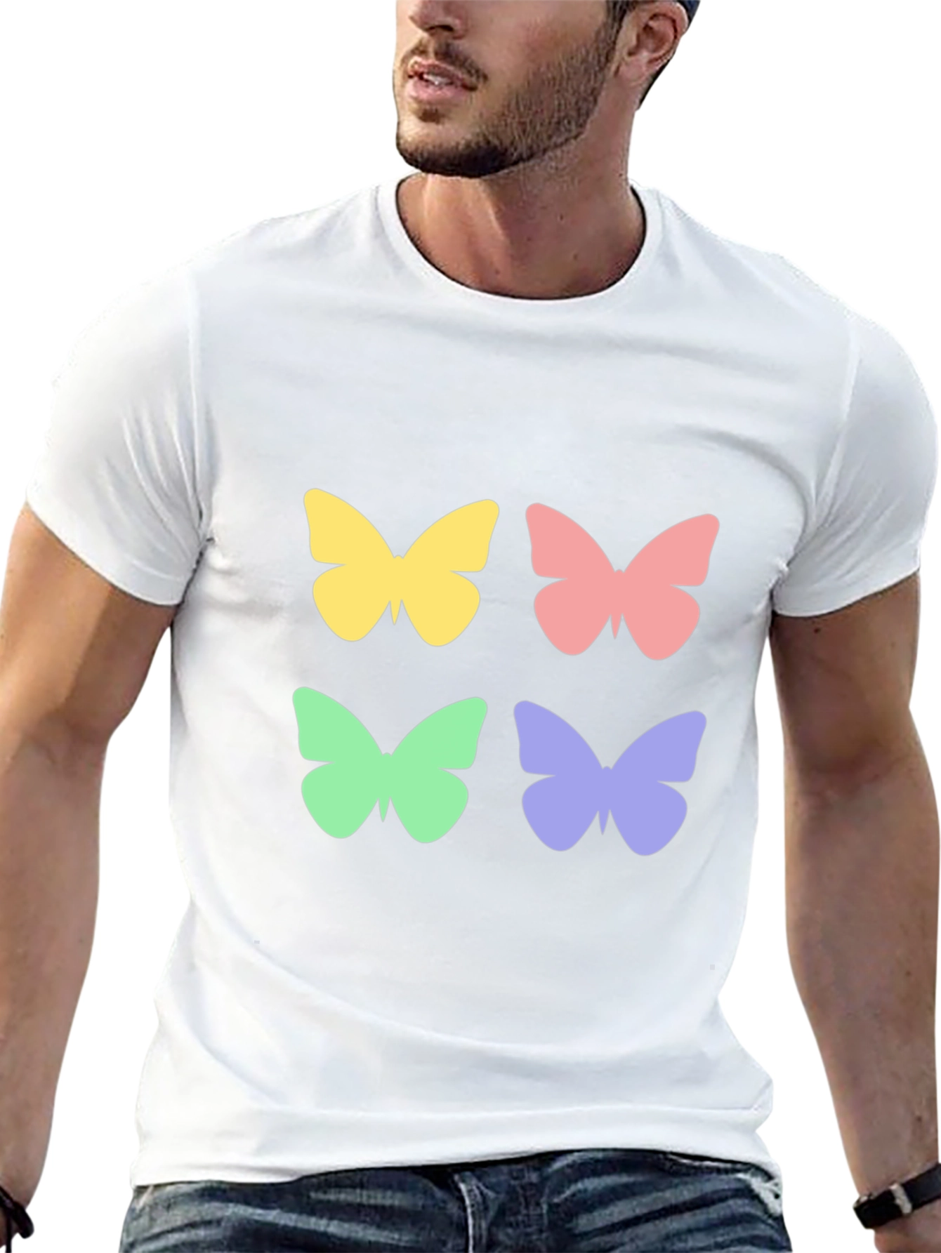 Black Butterfly Graphic Tee - Stylish Casual Wear view 13