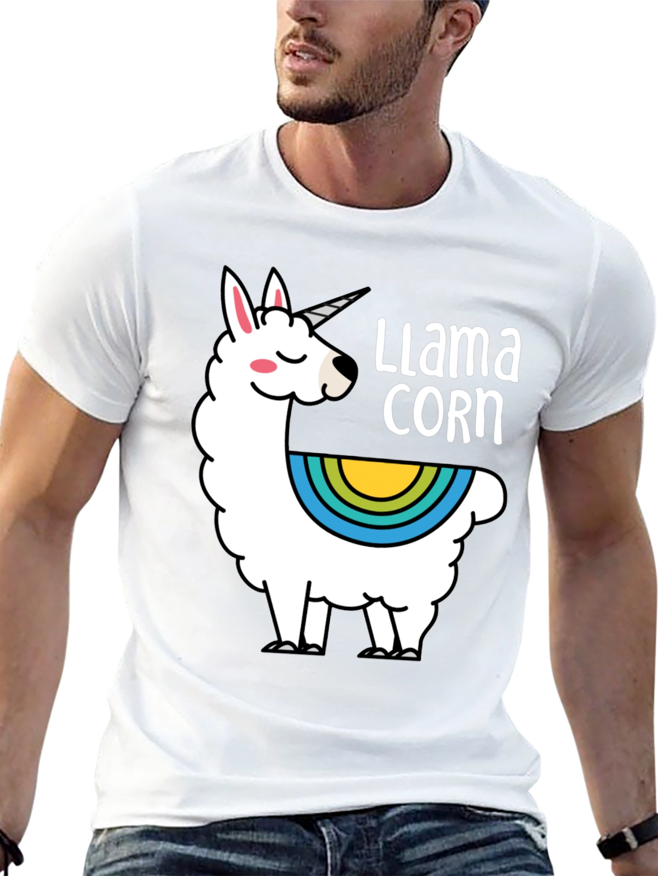 Black Llama Corn Black T-Shirt view 13