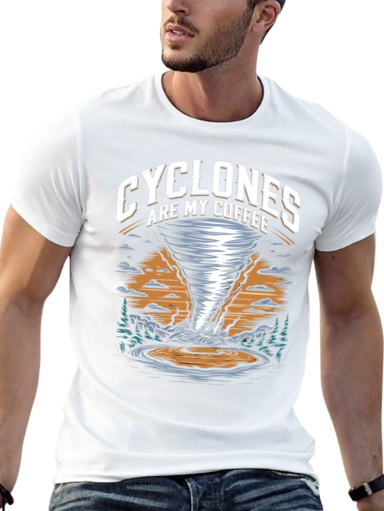 Black Cyclones Are My Coffee Graphic T-Shirt view 13