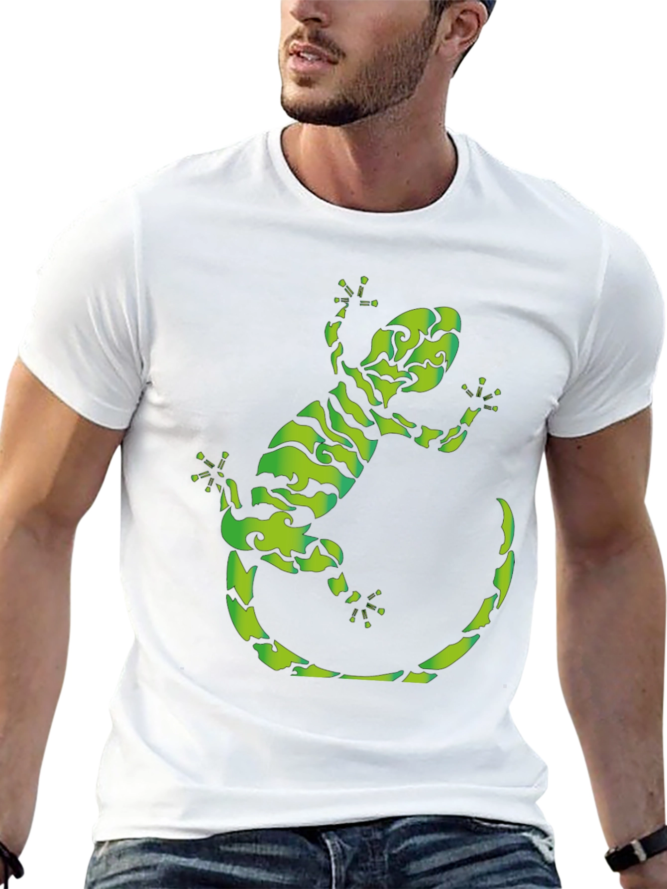 Black Gecko Graphic Tee - Cool Reptile Design view 13