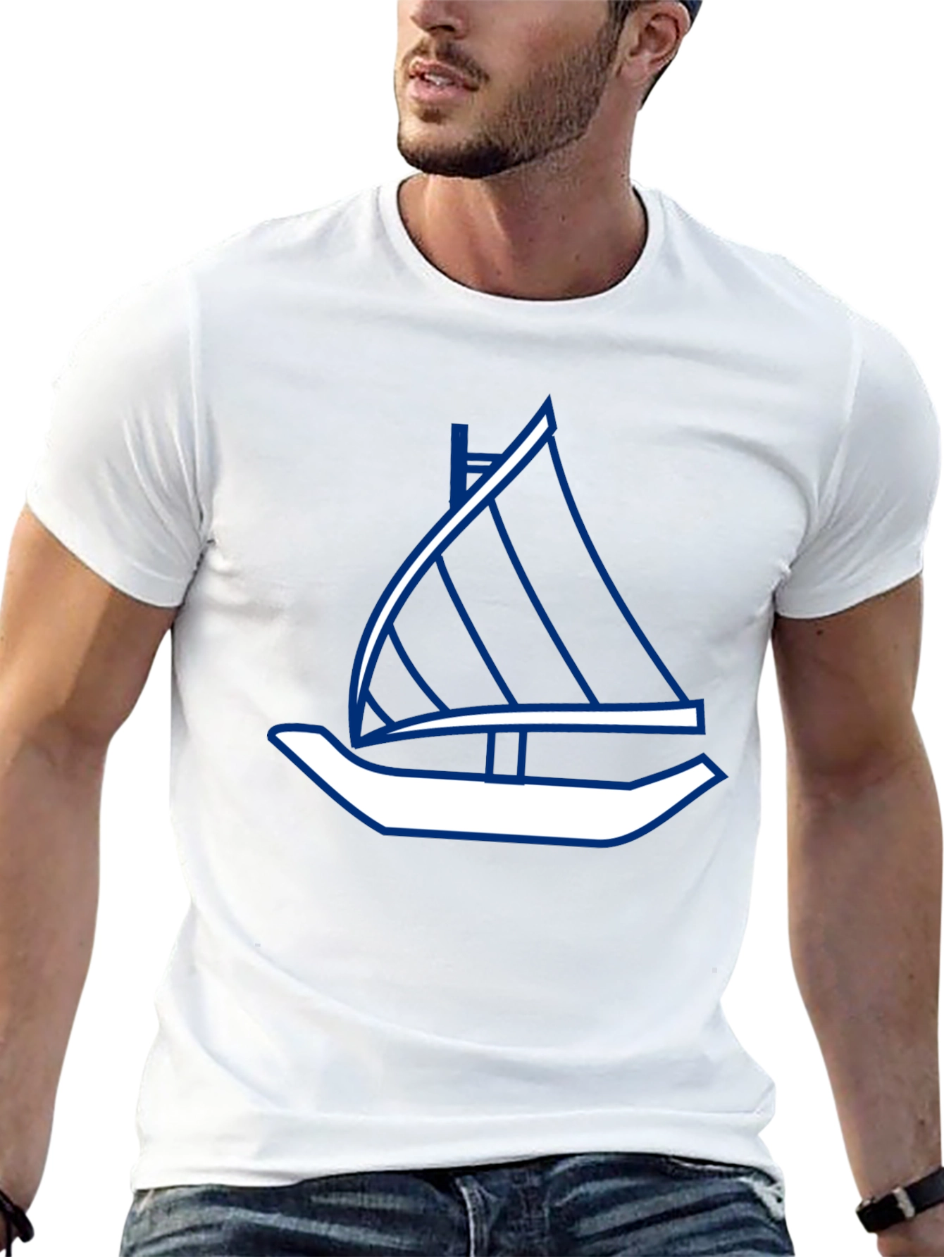 Black Sailboat Graphic Tee - Stylish Black T-Shirt view 13