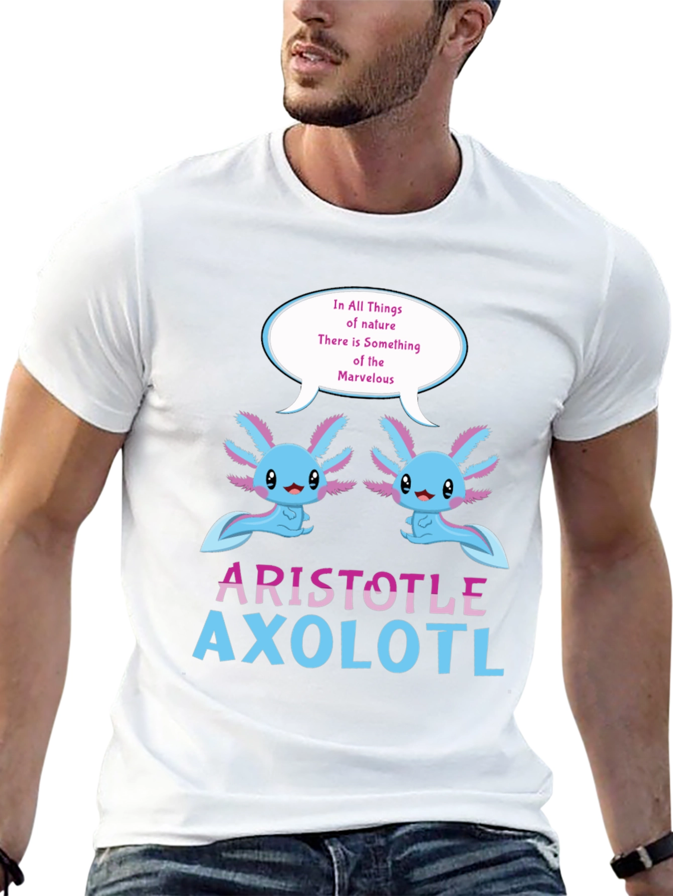 Black Aristotle Axolotl T-Shirt view 13