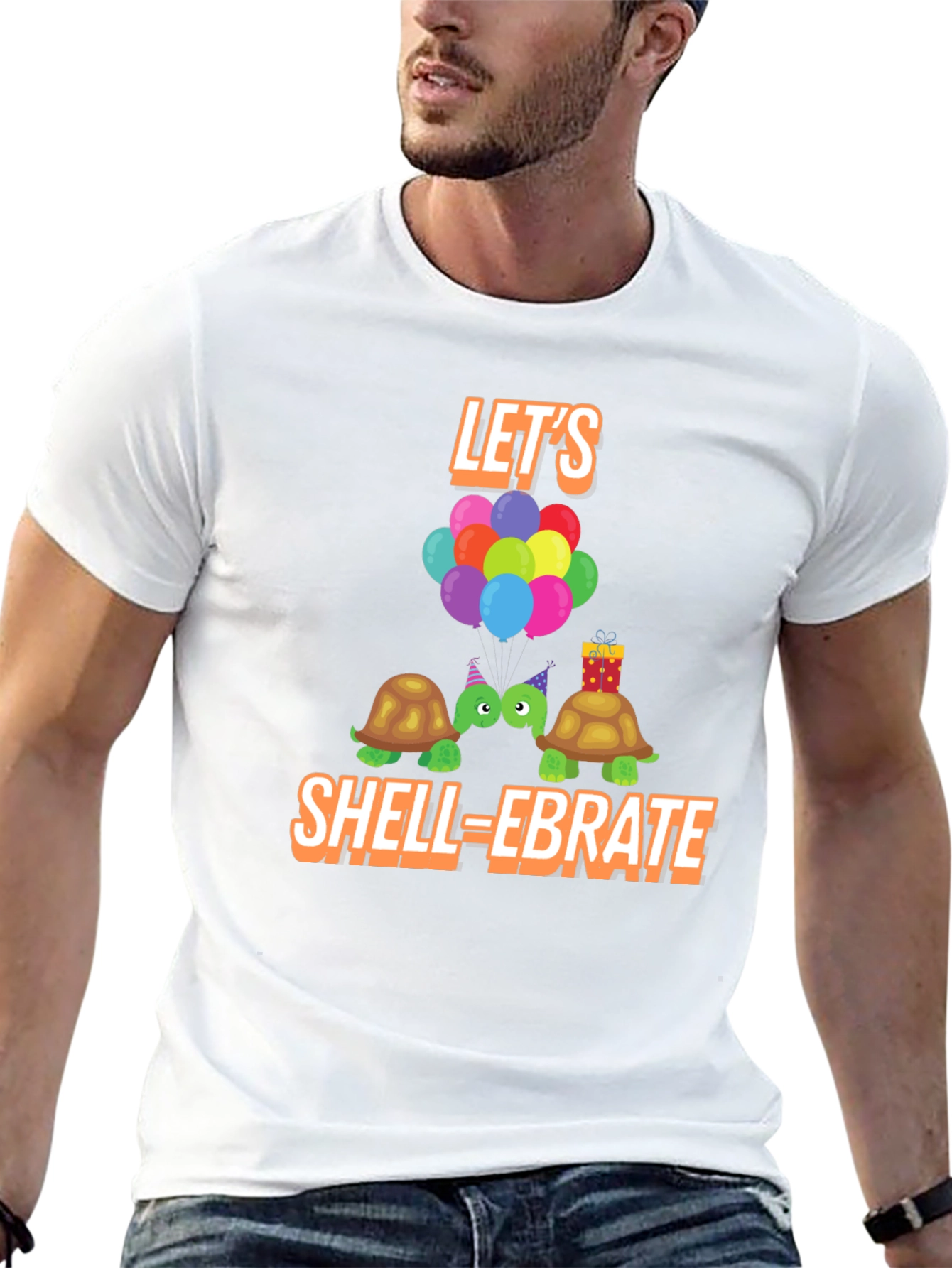 Black Let's Shell-ebrate Turtles Graphic Tee view 13