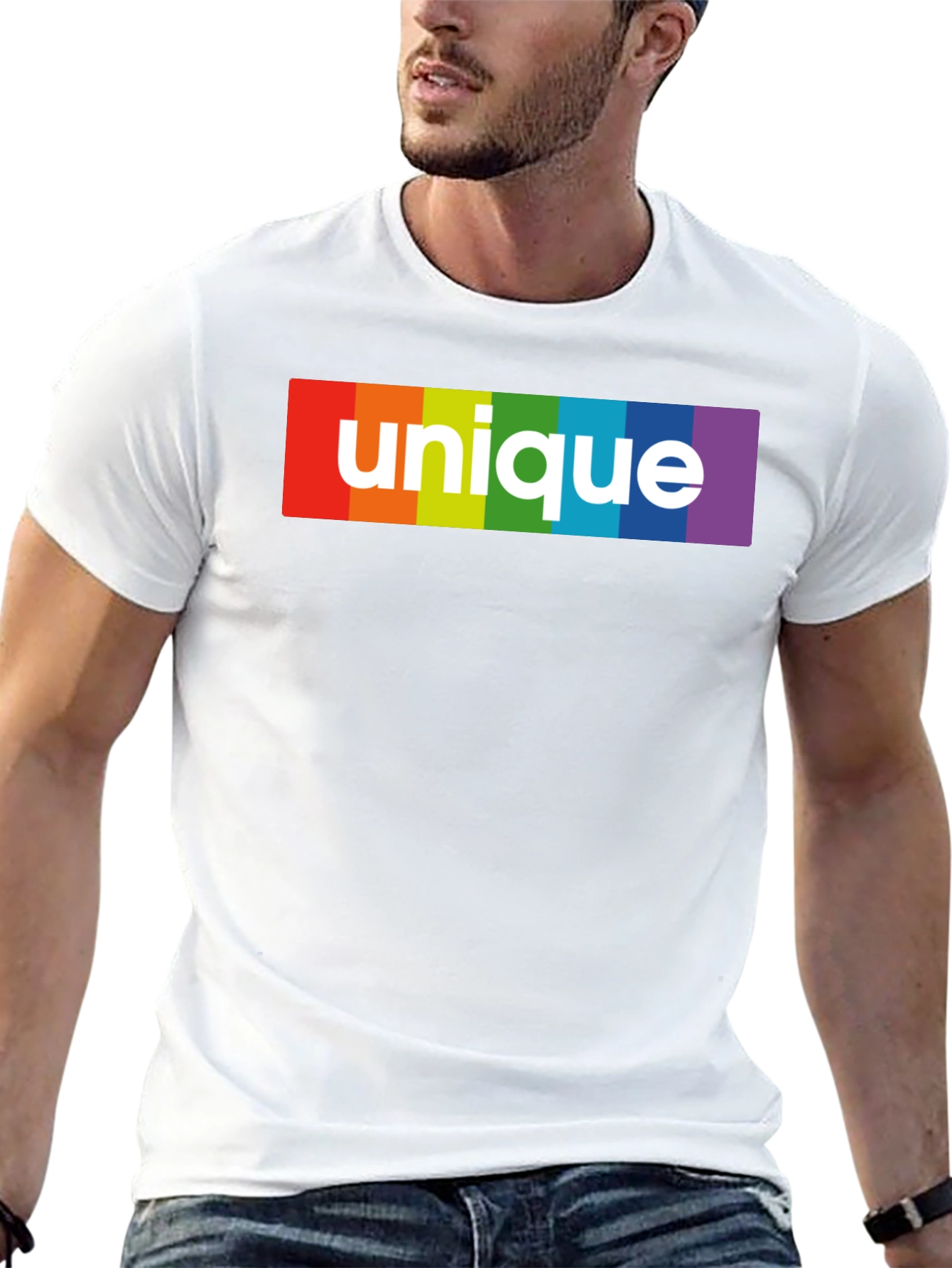 Unique Rainbow Pride Graphic Tee - Black - 13