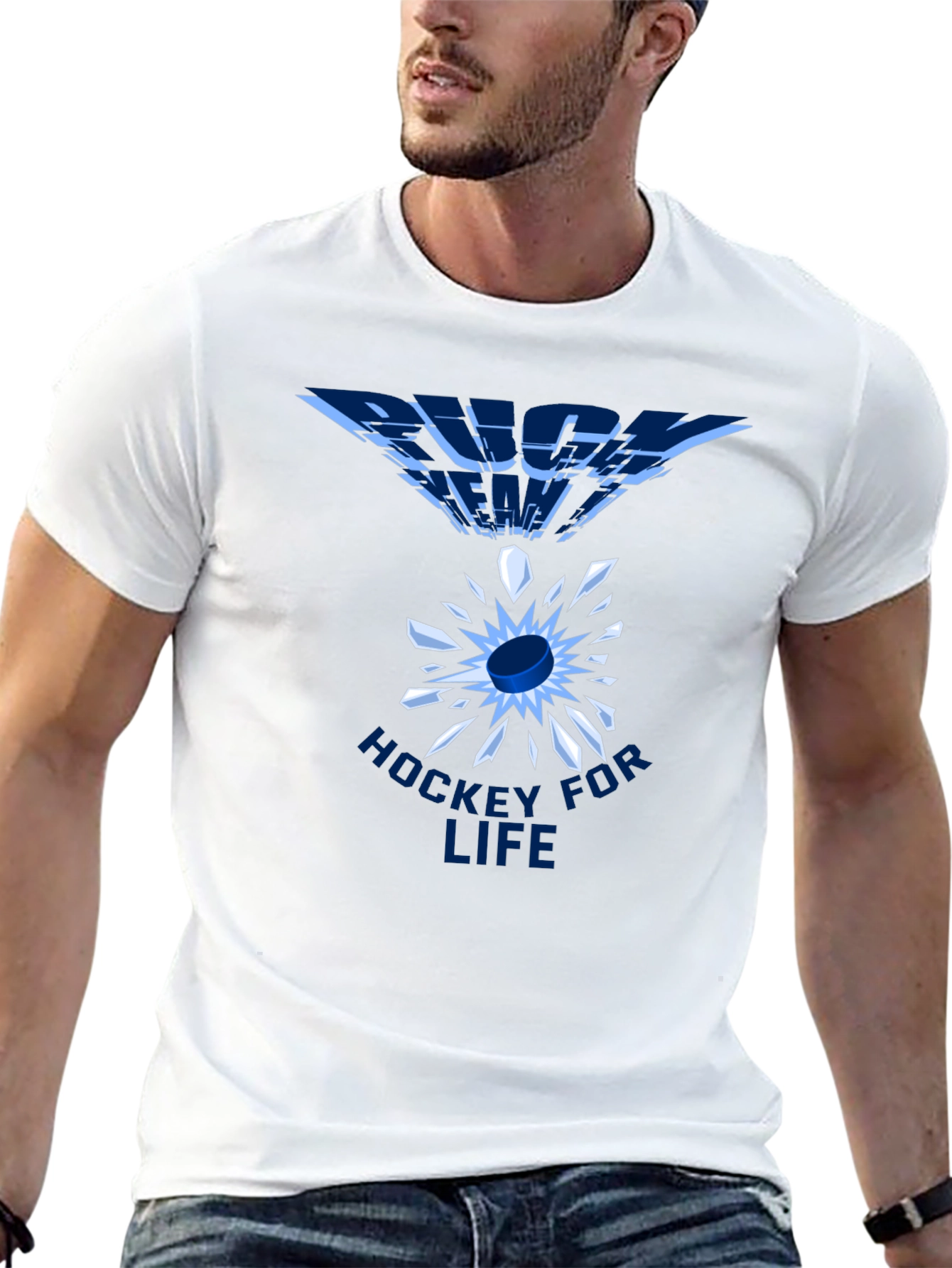 Black Hockey For Life Black T-Shirt view 13
