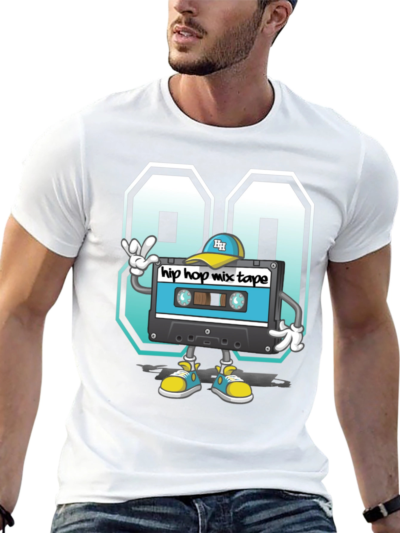 Black 90s Hip Hop Mix Tape Graphic Tee view 13