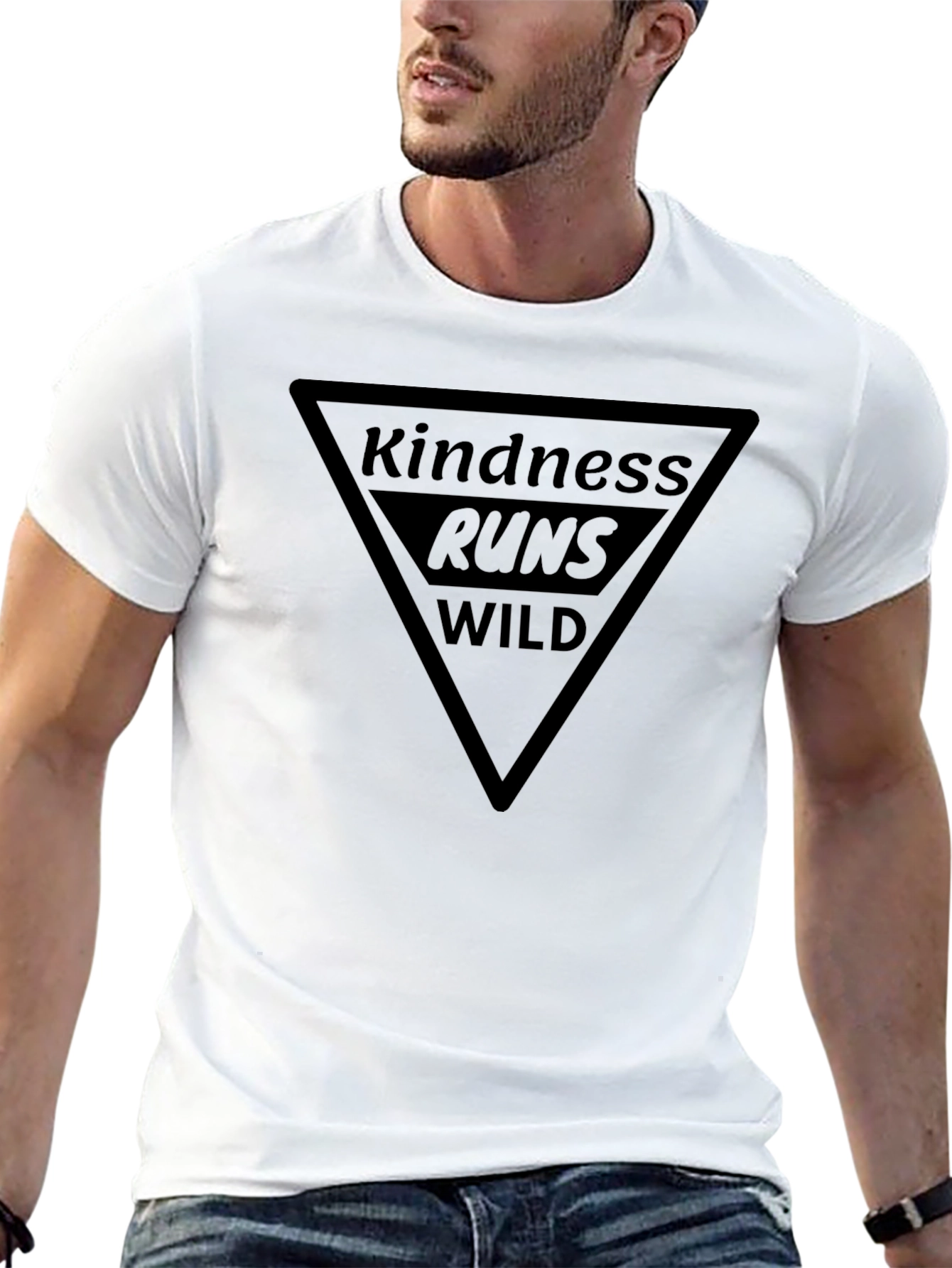Black Kindness Runs Wild Graphic Tee - Soft Cotton Blend view 13