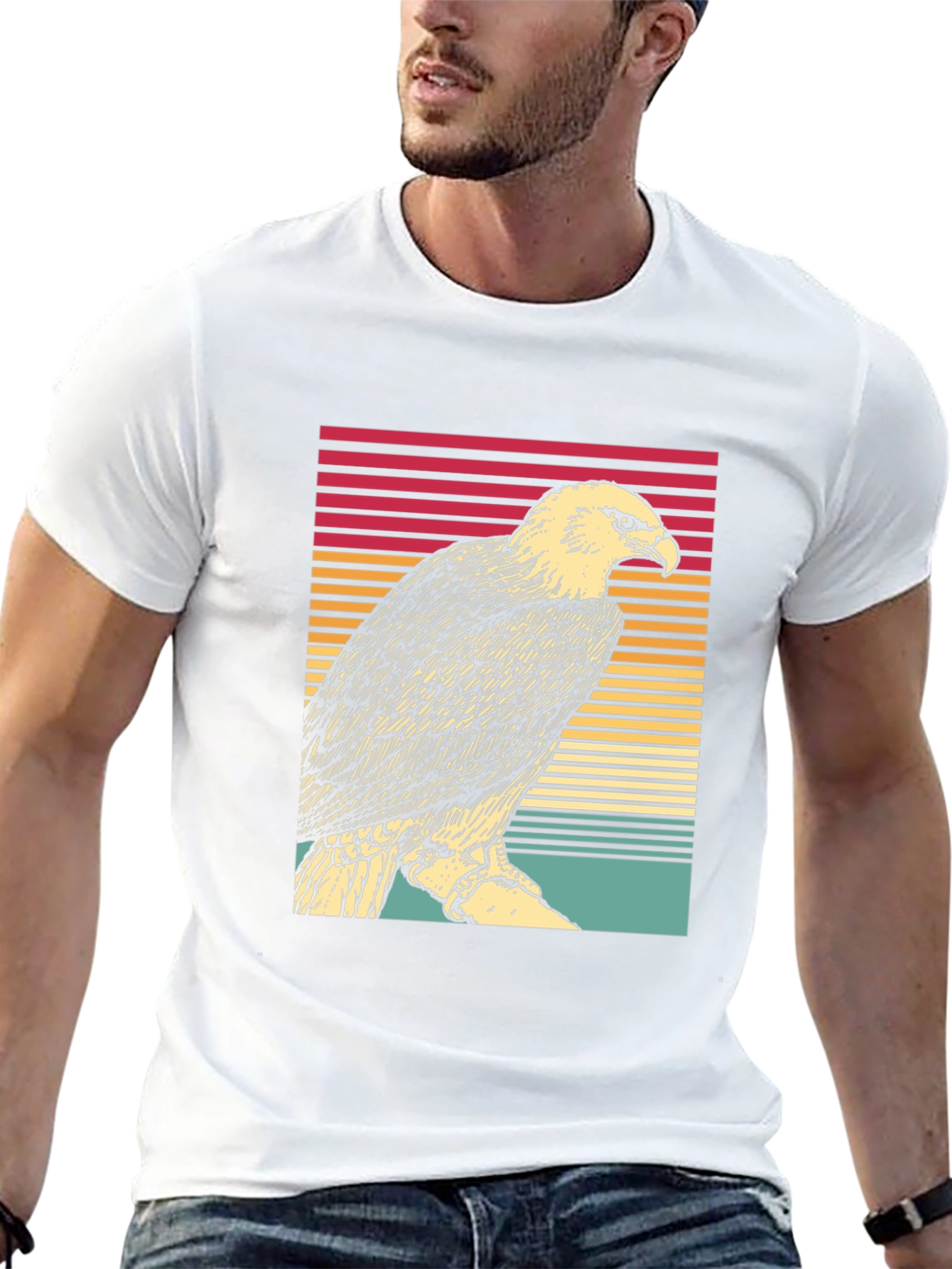 Black Retro Eagle T-Shirt - Vintage Style Tee view 13