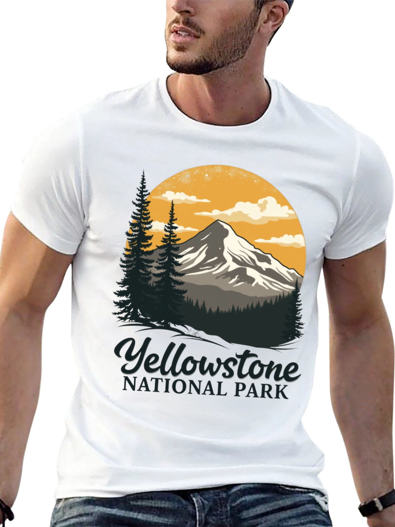 Black Yellowstone National Park Graphic T-Shirt view 13