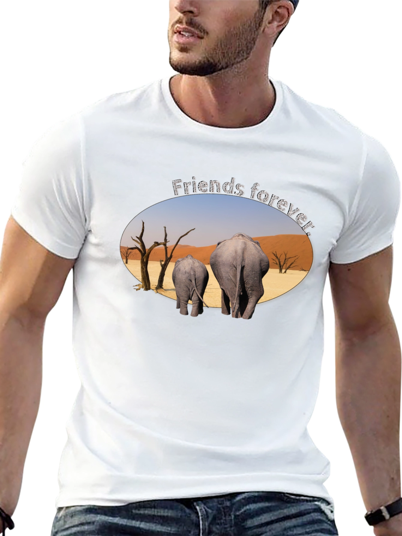 Friends Forever Elephant Graphic T-Shirt - 13