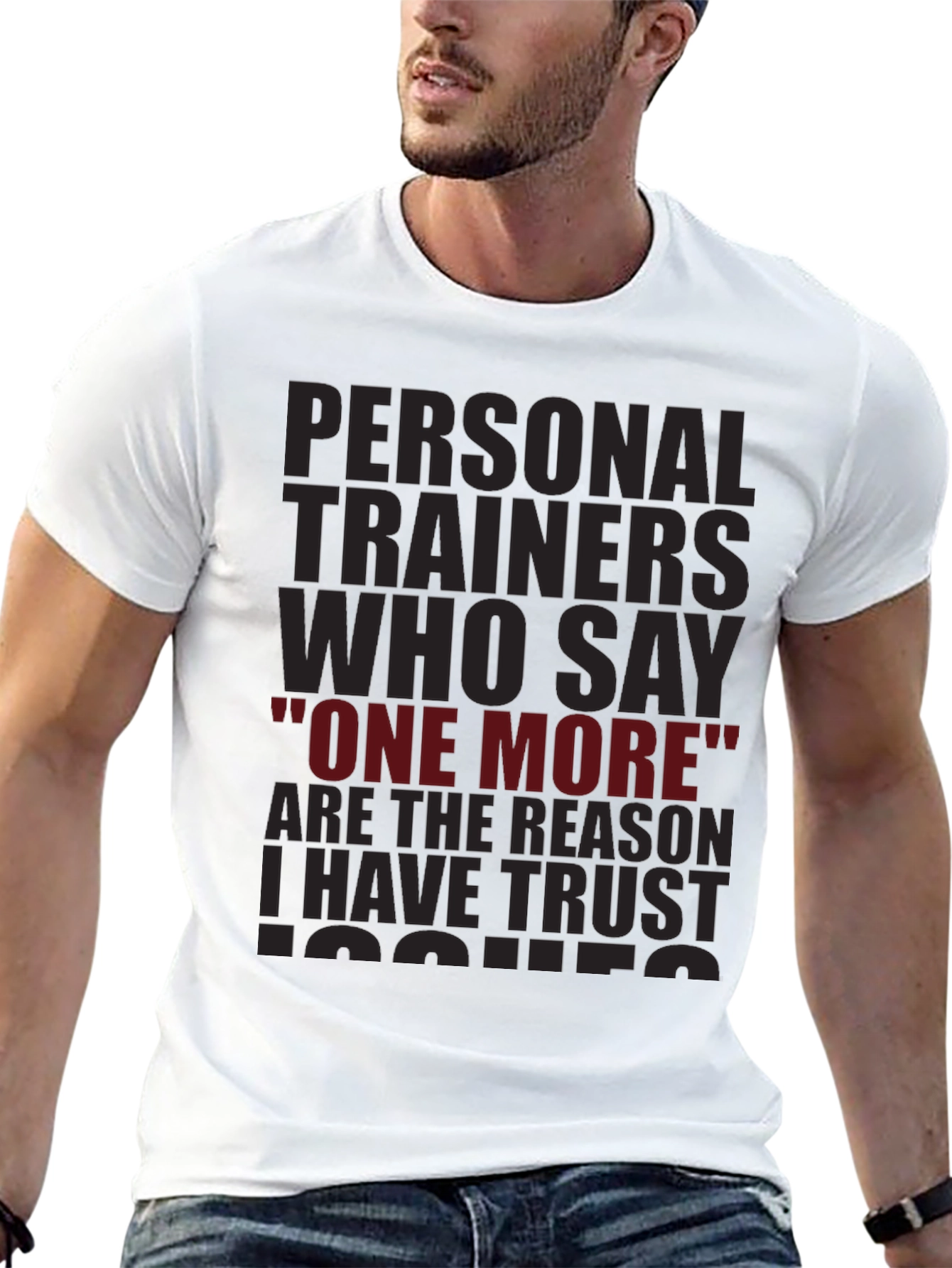 Black Trust Issues T-Shirt - Personal Trainer Humor Tee view 13
