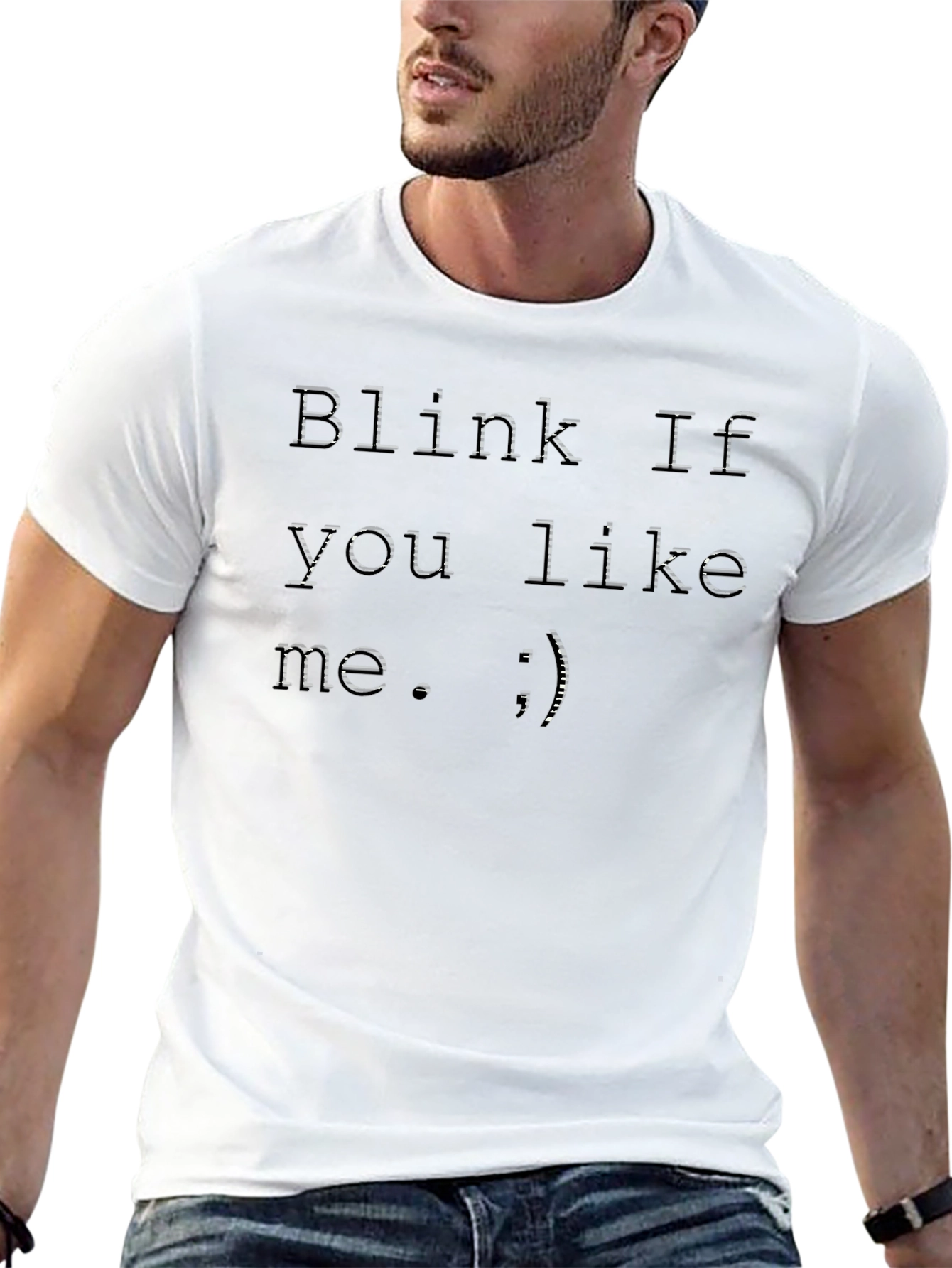 Black Blink If You Like Me Black T-Shirt view 13