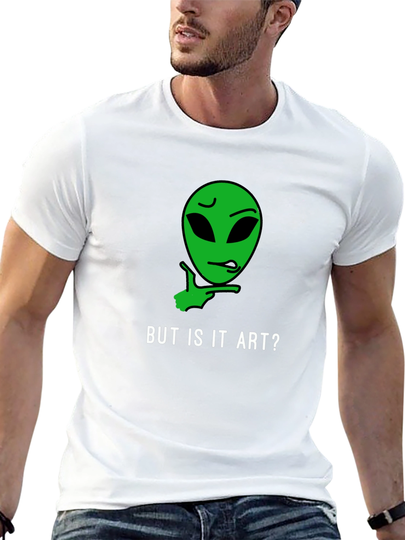 Black But Is It Art? Alien Graphic Tee - Black view 13