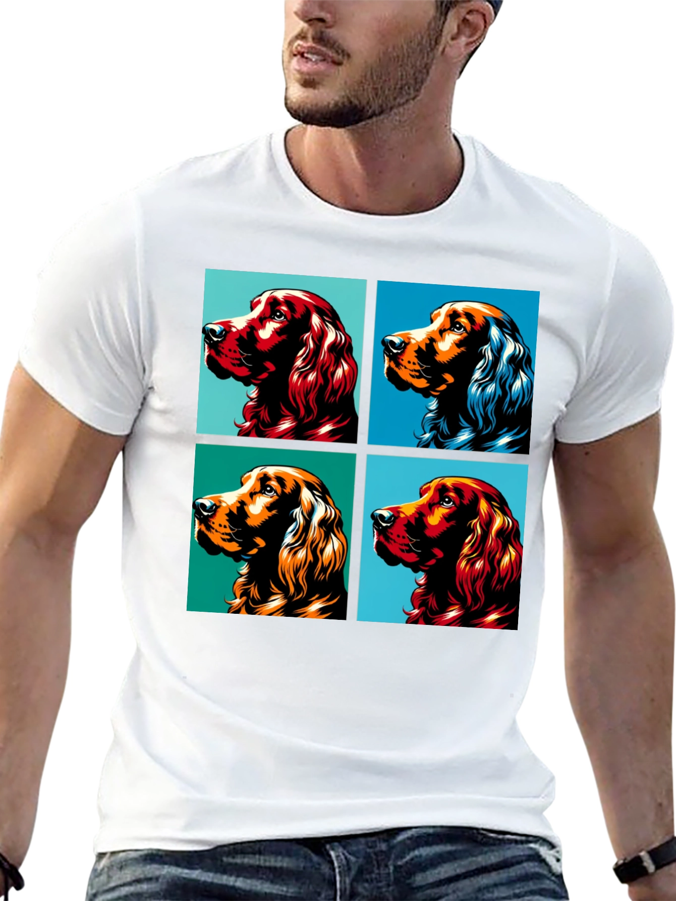 Black Dog Breed Pop Art Black Graphic Tee view 13