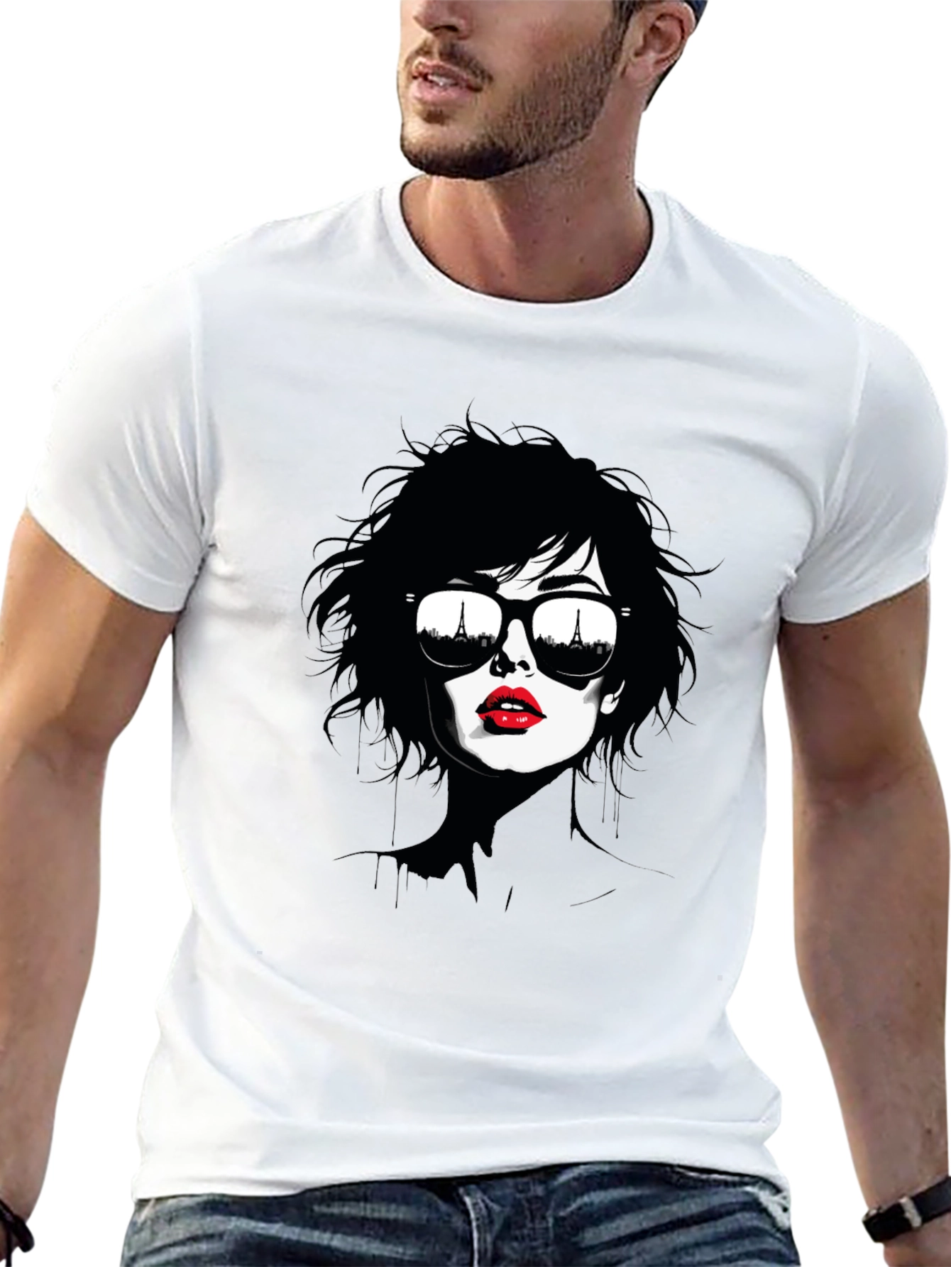 Parisian Chic Graphic Tee - 13