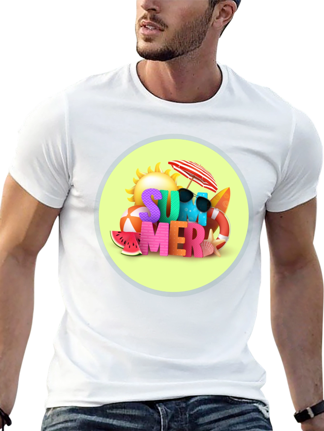 Black Summer Vibes Black T-Shirt view 13